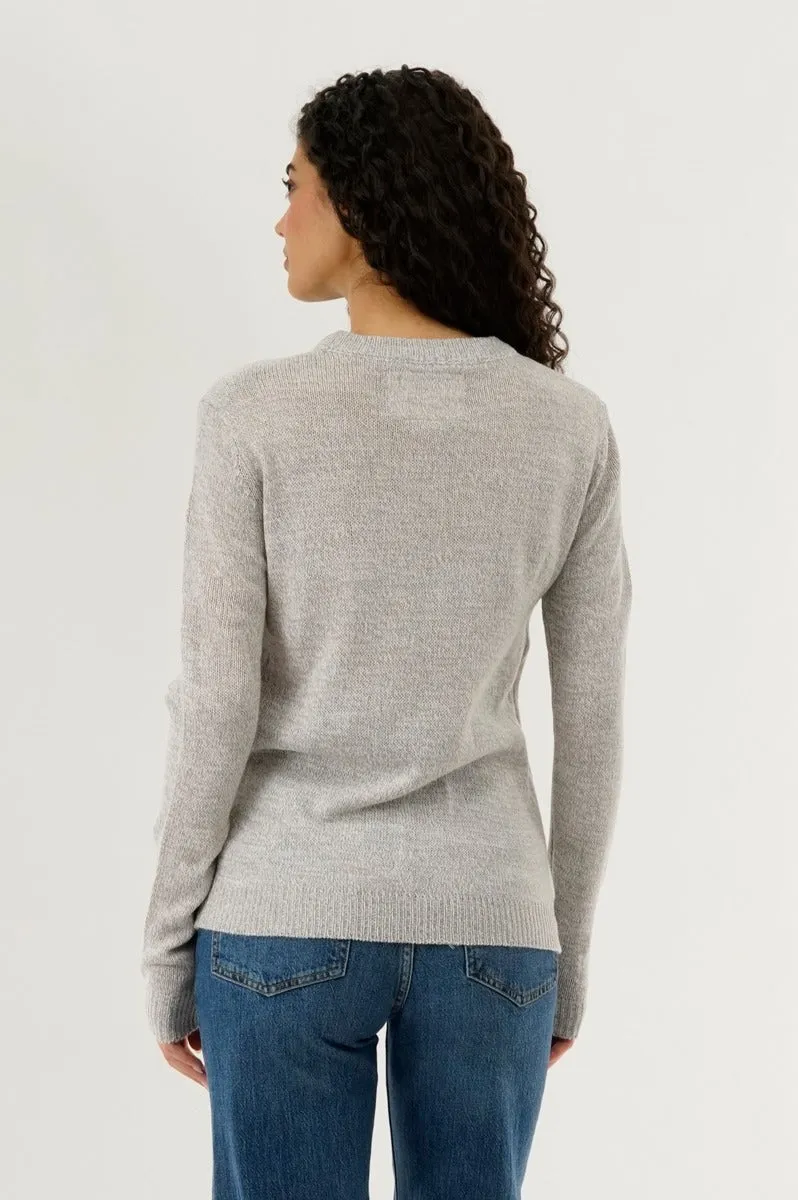 Festive Snowman Christmas Sweater - Grey sold by Fairweather product image thumbnail 3