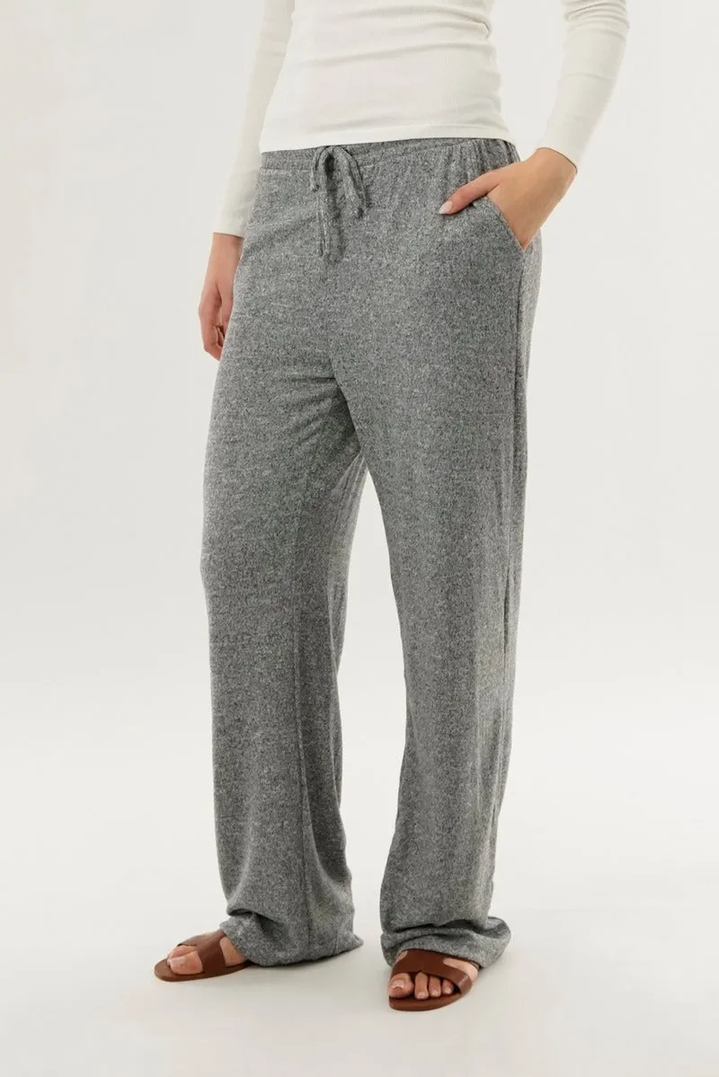 International INC Company Wide Leg Knit Sweatpants - Grey sold by Fairweather product image thumbnail 2