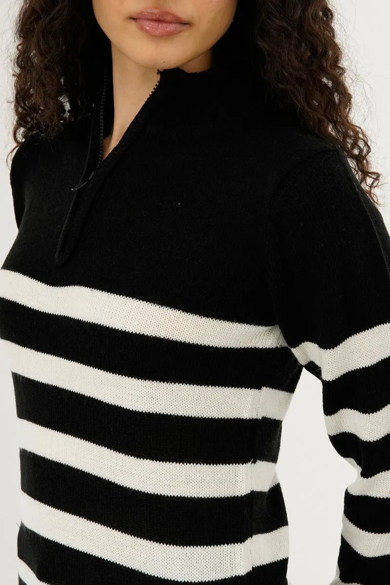 Canada Weather Gear Striped Half Zip Pullover Sweater - Black sold by Fairweather product image thumbnail 4