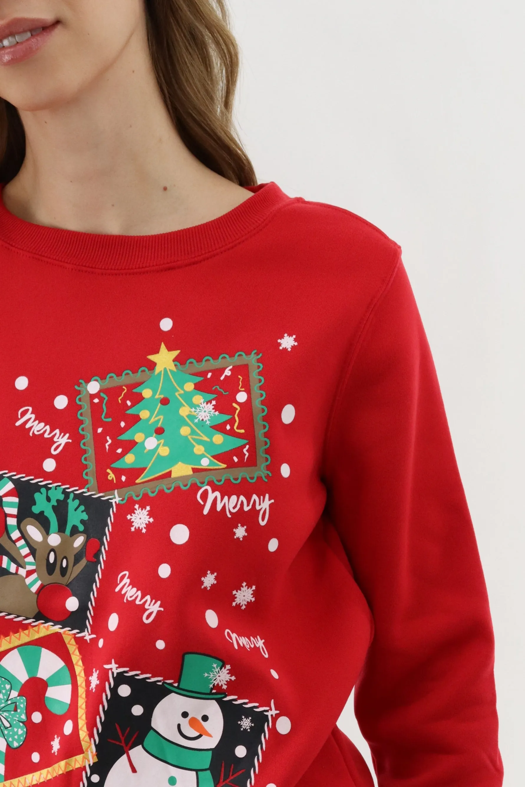 Festive Merry Christmas Sweater - Red sold by Fairweather product image thumbnail 4