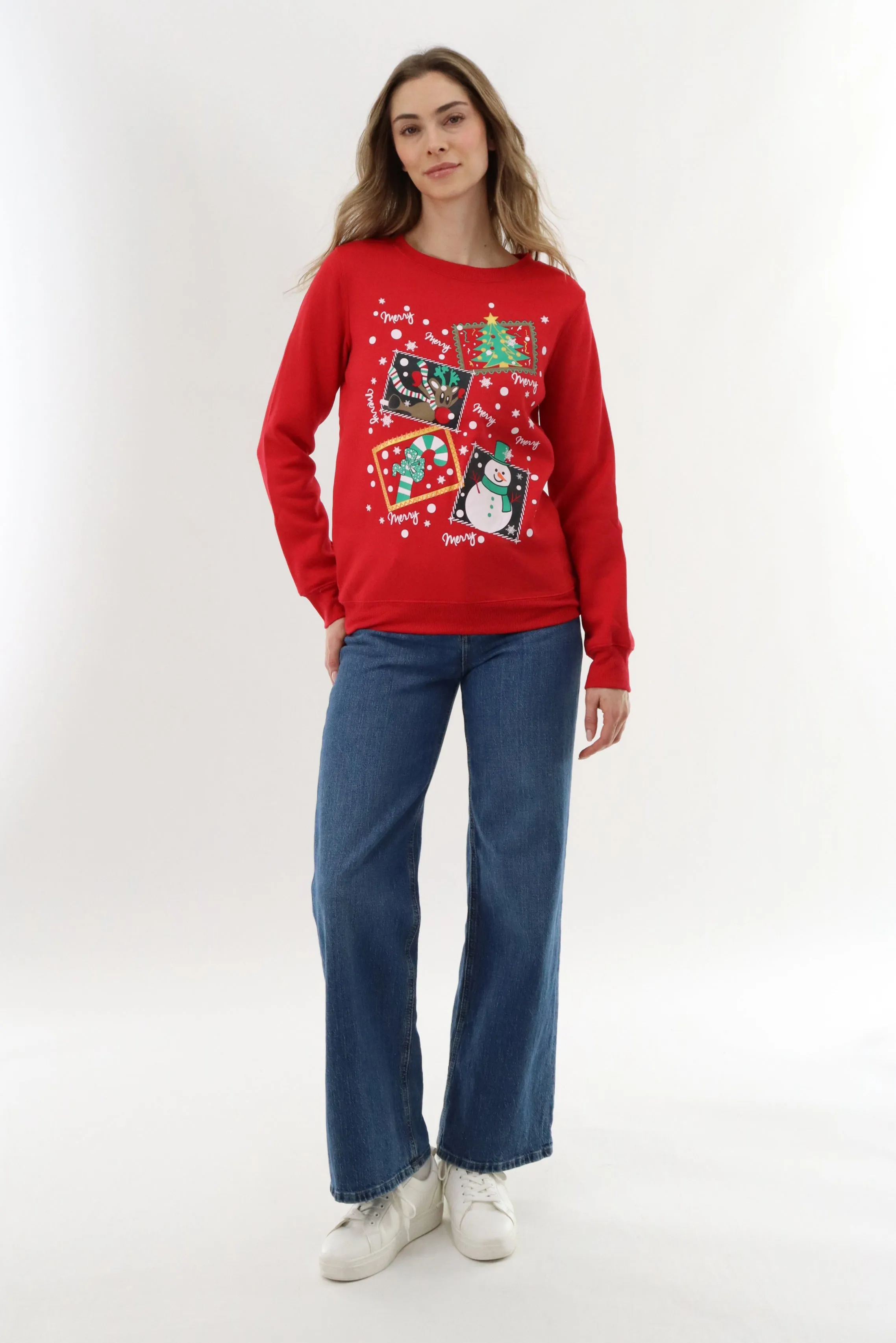 Festive Merry Christmas Sweater - Red sold by Fairweather product image thumbnail 5
