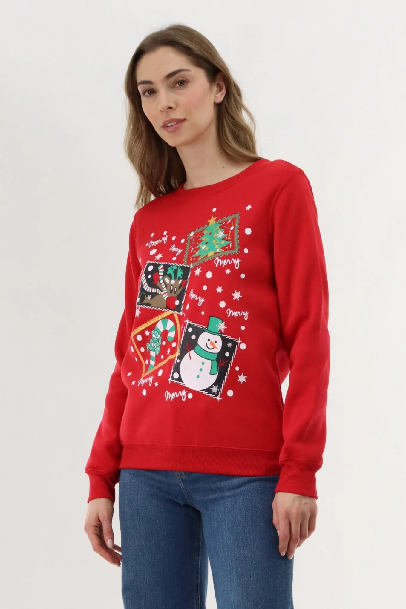 Festive Merry Christmas Sweater - Red sold by Fairweather product image thumbnail 2