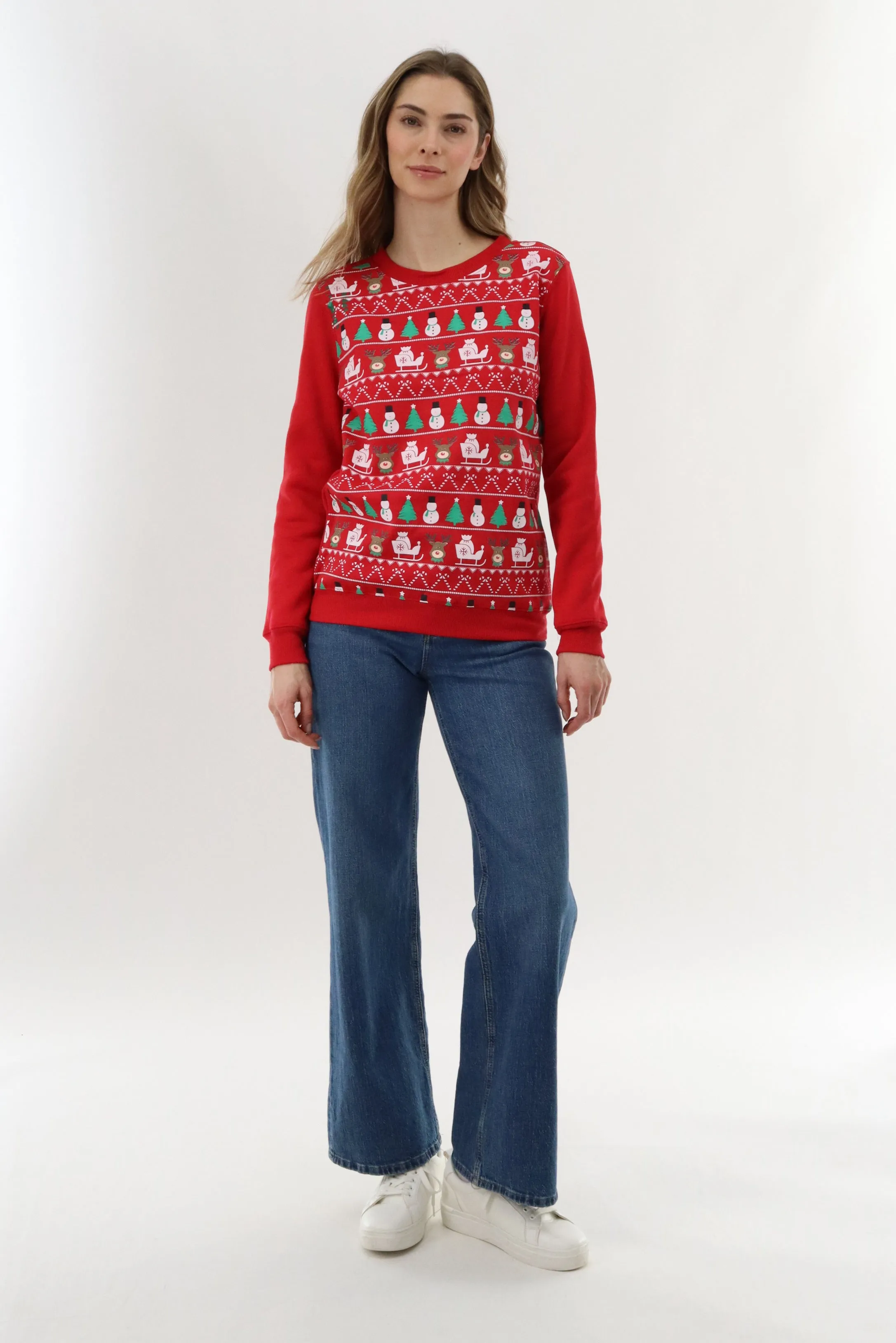 Festive Printed Christmas Sweater - Red sold by Fairweather product image thumbnail 5