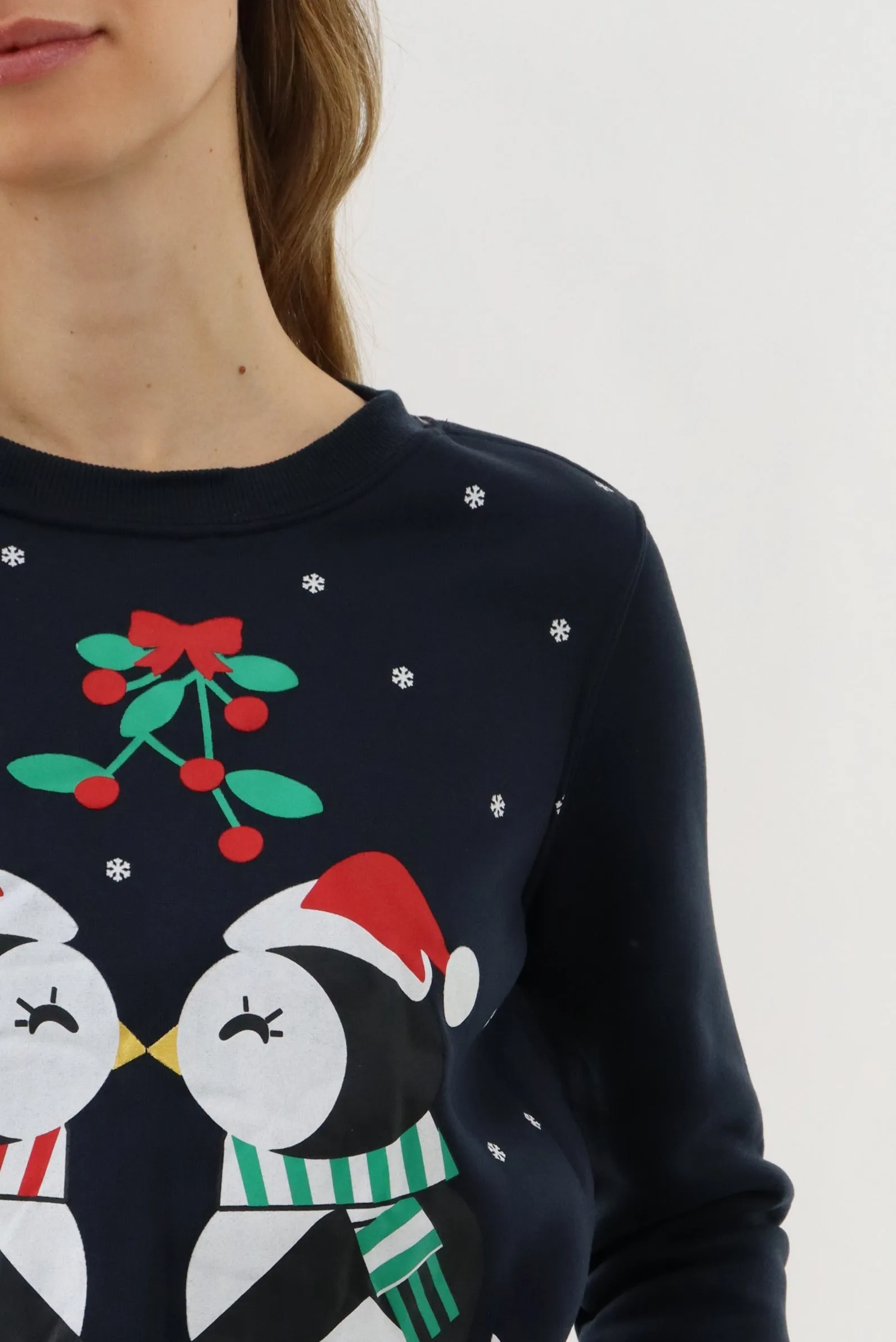 Festive Penguins Christmas Sweater - Navy sold by Fairweather product image thumbnail 4