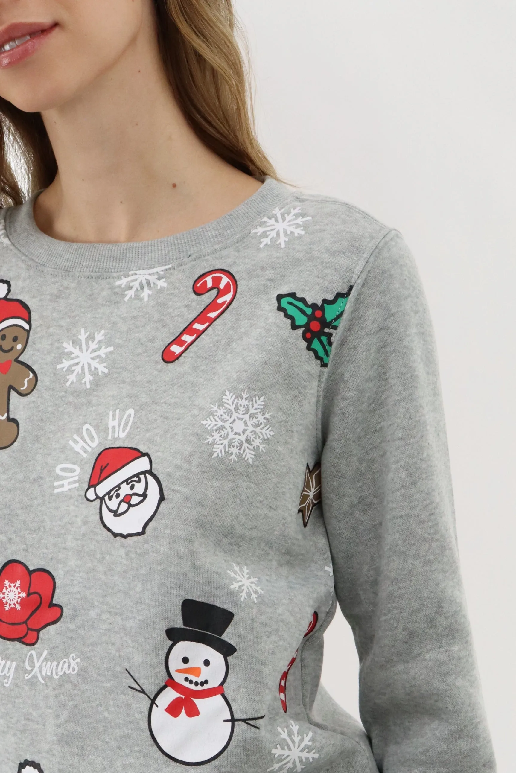 Festive Printed Christmas Sweater - Grey sold by Fairweather product image thumbnail 4