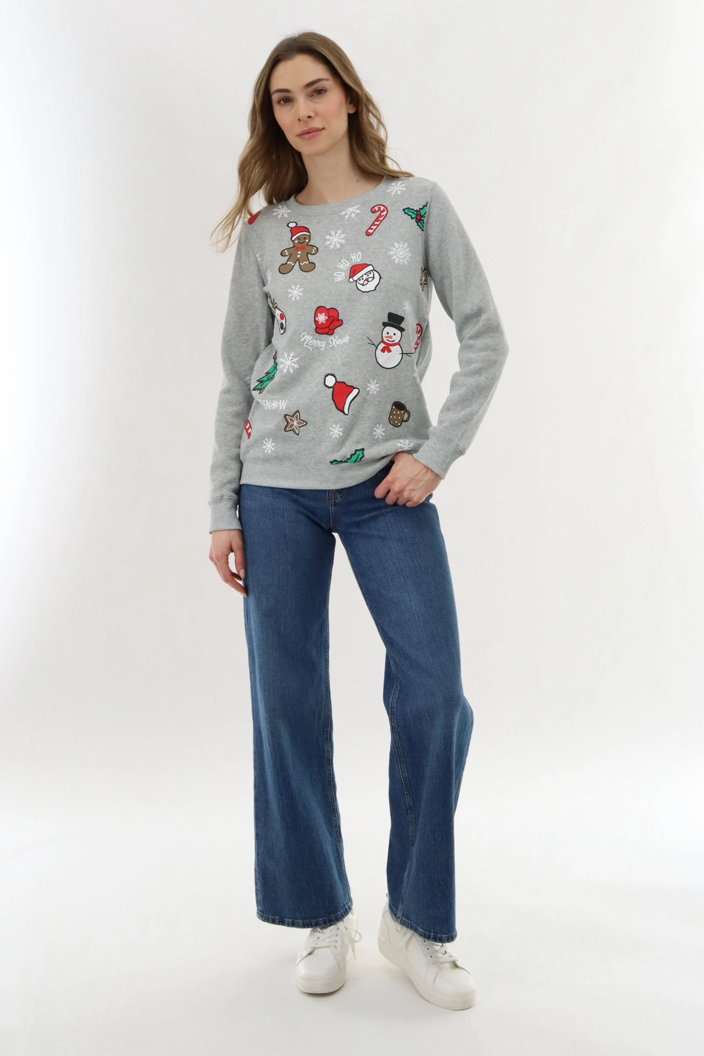 Festive Printed Christmas Sweater - Grey sold by Fairweather product image thumbnail 5