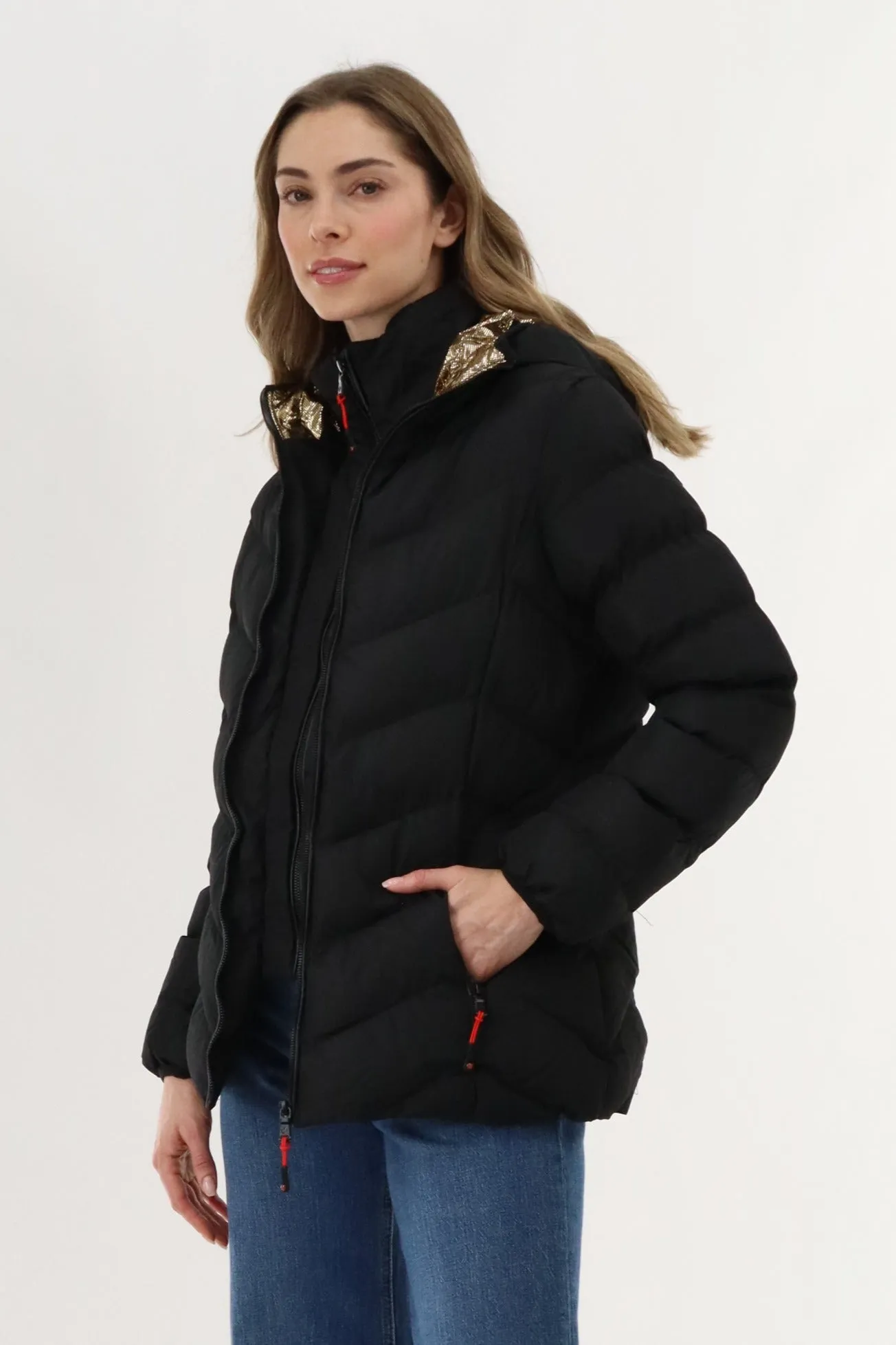 Canada Weather Gear Quilted Puffer Double Zip Bomber Jacket - Black sold by Fairweather product image thumbnail 2
