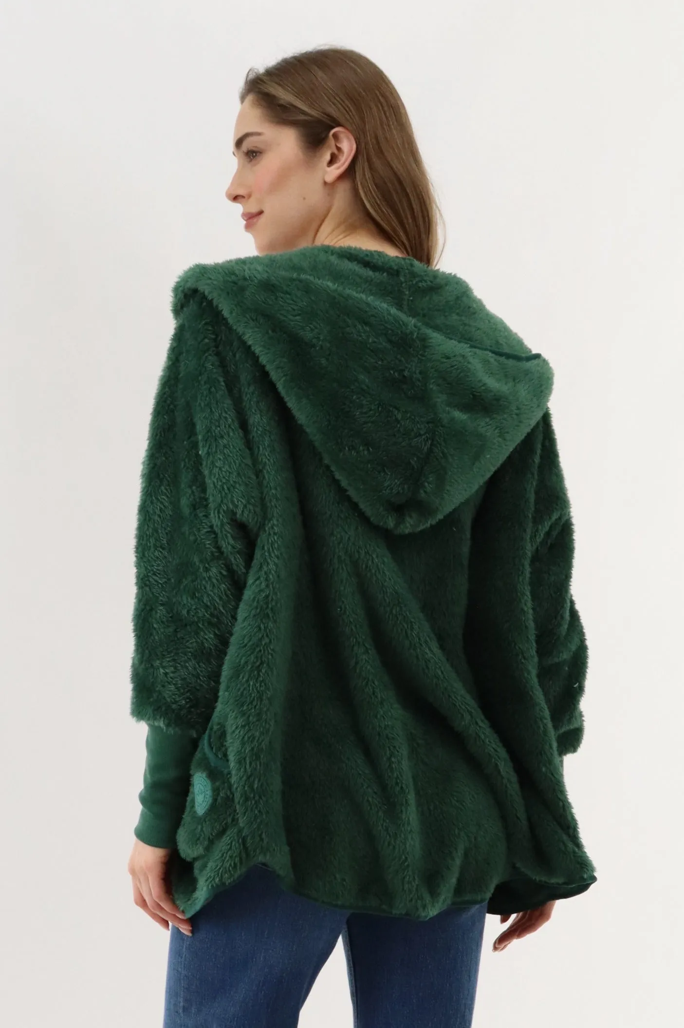 Open Front Teddy Cardigan - Green sold by Fairweather product image thumbnail 3