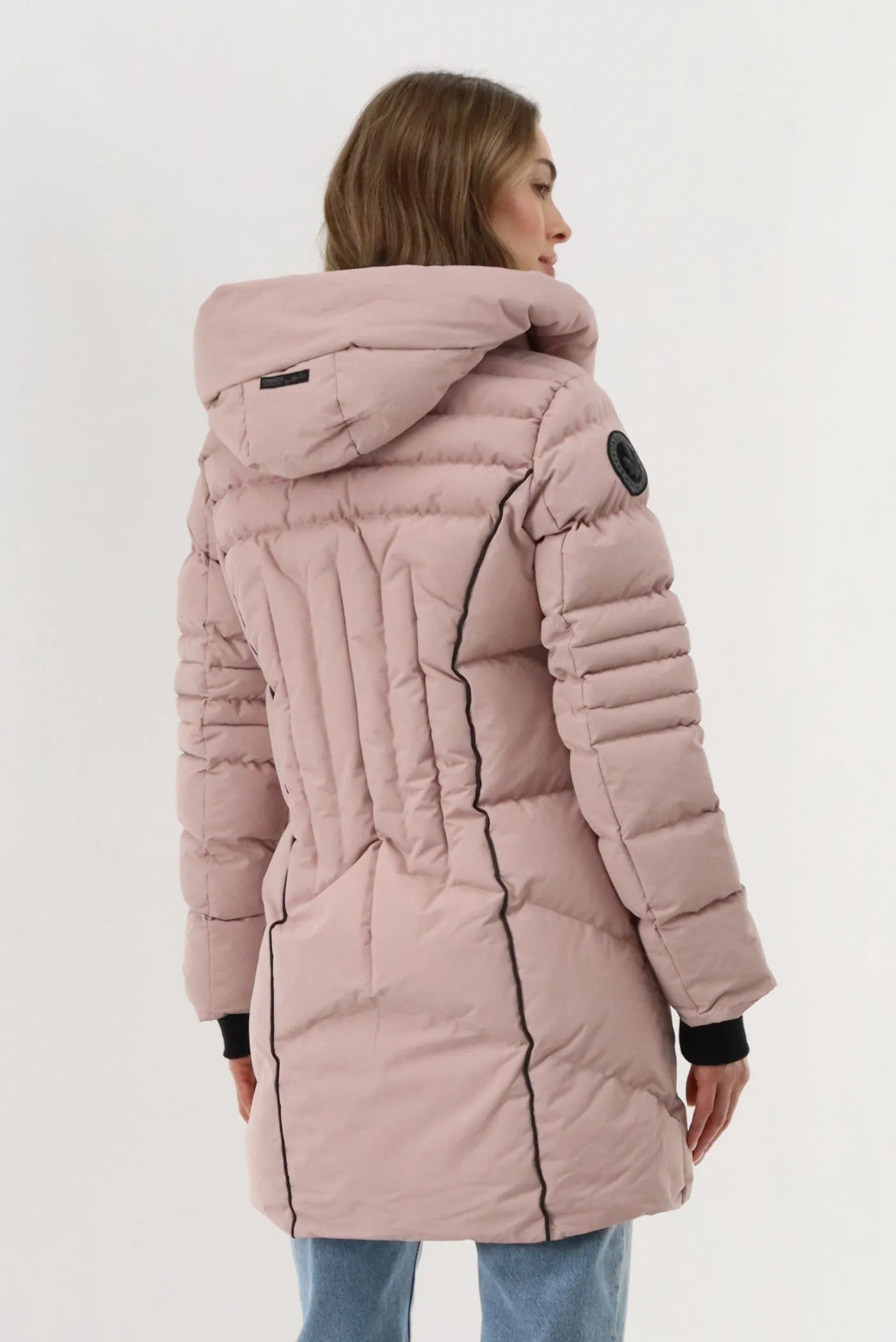 Canada Weather Gear Quilted Hooded Parka Jacket - Blush sold by Fairweather product image thumbnail 3
