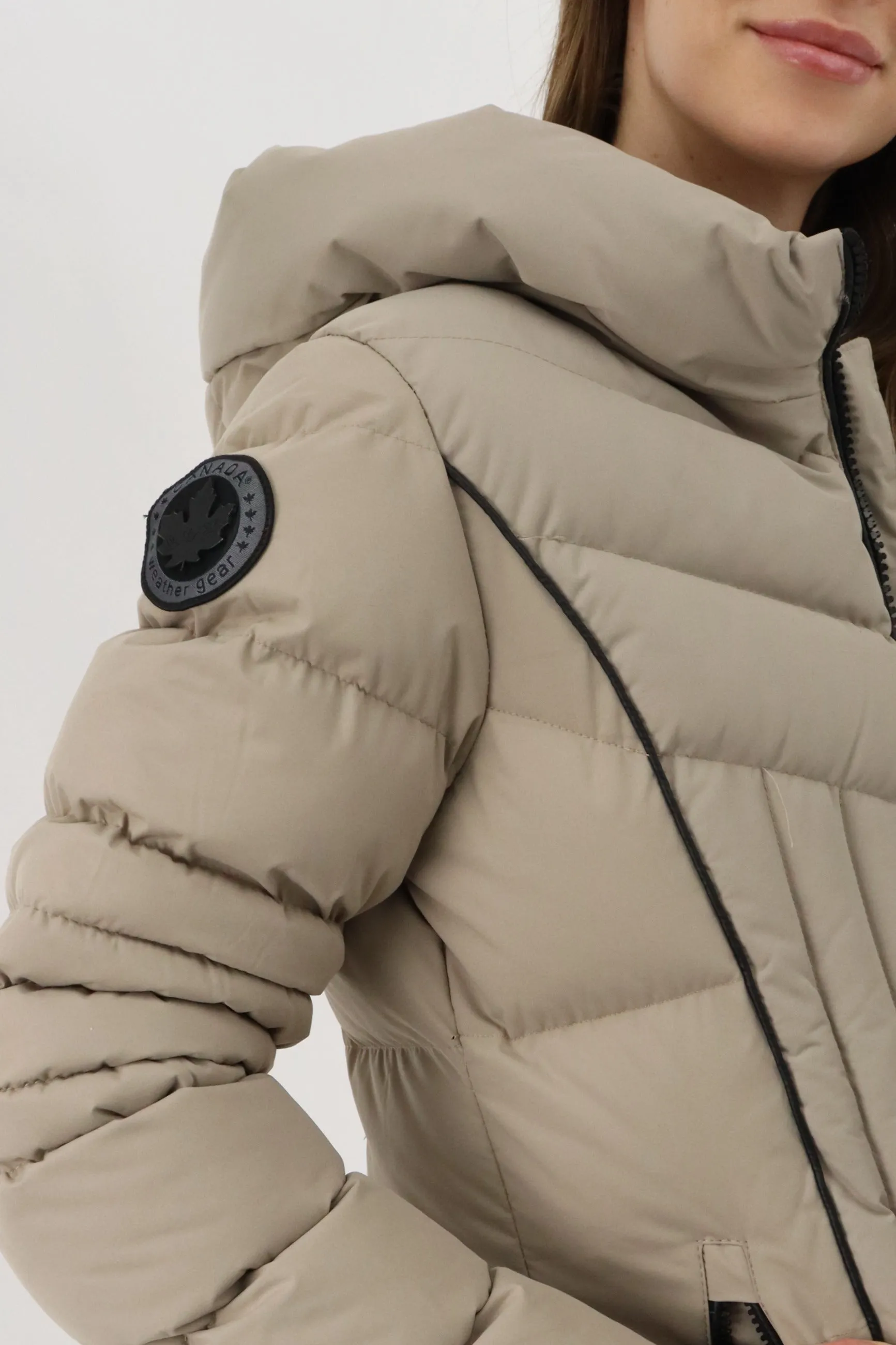 Canada Weather Gear Quilted Hooded Parka Jacket - Beige sold by Fairweather product image thumbnail 4