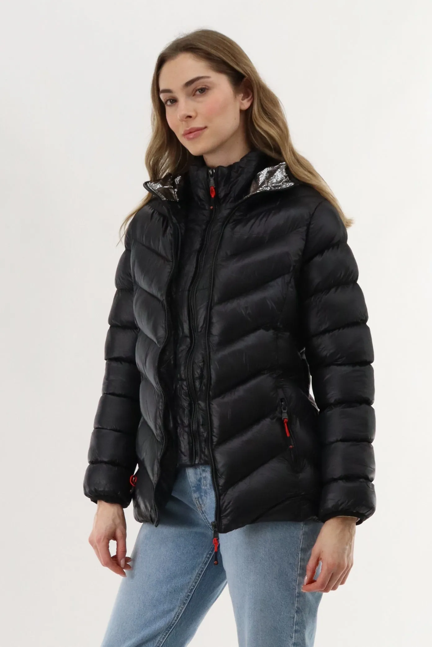 Canada Weather Gear Quilted Puffer Double Zip Bomber Jacket - Black sold by Fairweather product image thumbnail 2