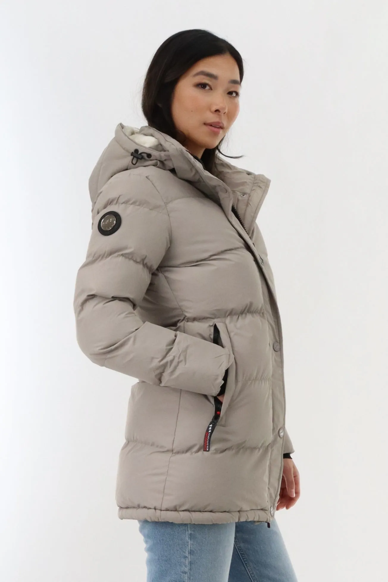 Canada Weather Gear Hip Length Parka Jacket - Stone sold by Fairweather product image thumbnail 2