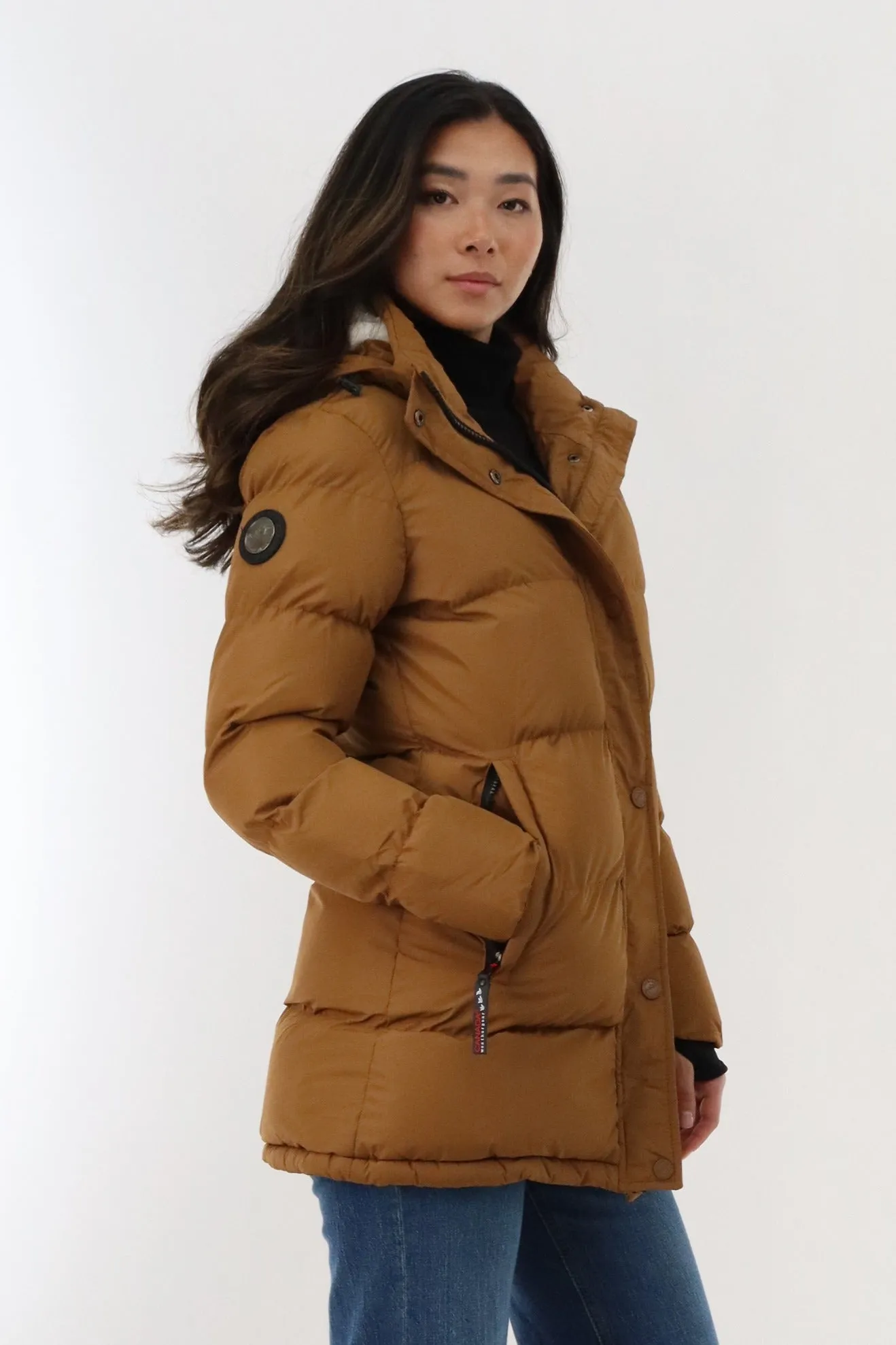 Hip Length Parka Jacket - Camel sold by Fairweather product image thumbnail 2