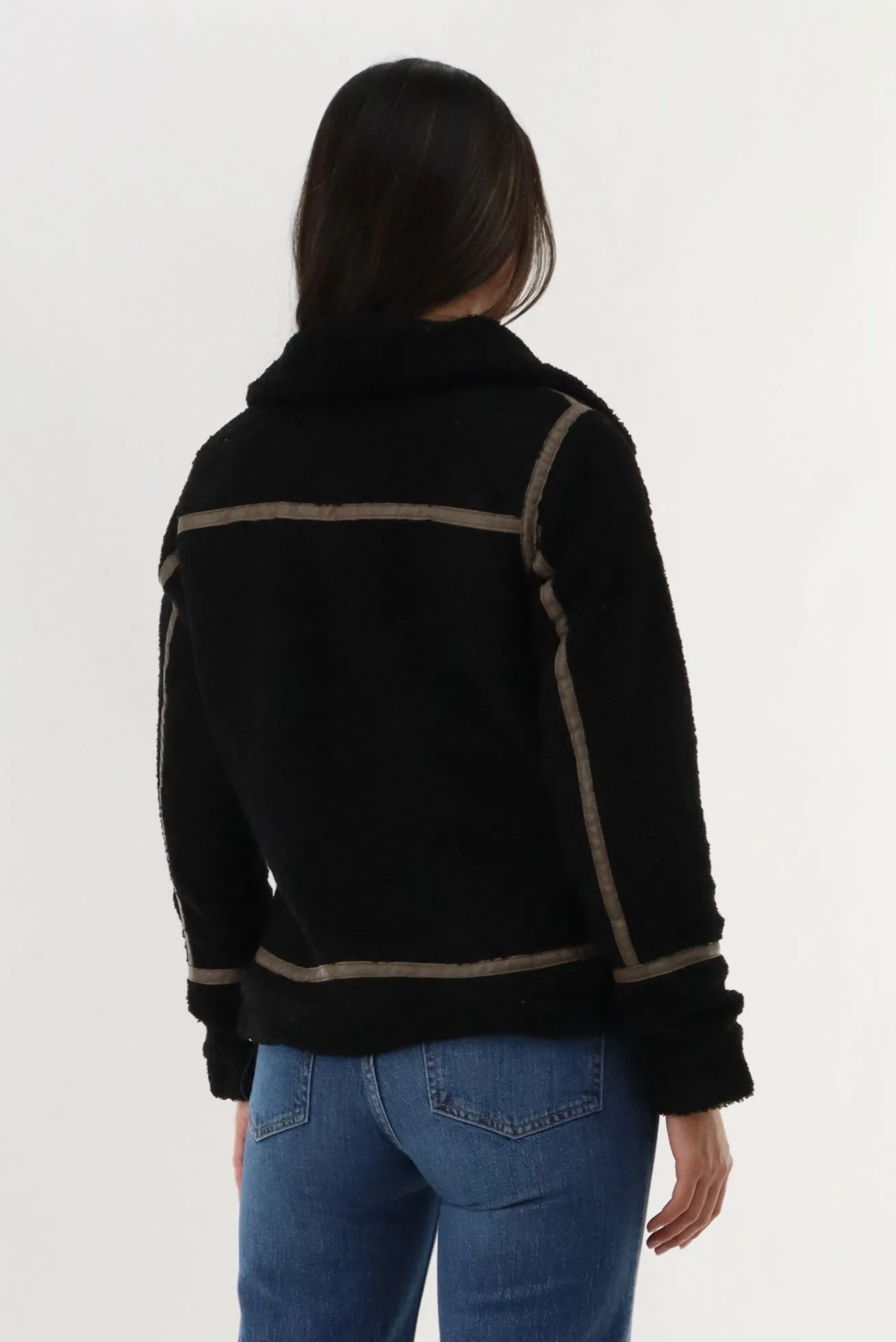 Sherpa Contrast Lightweight Jacket - Black sold by Fairweather product image thumbnail 3