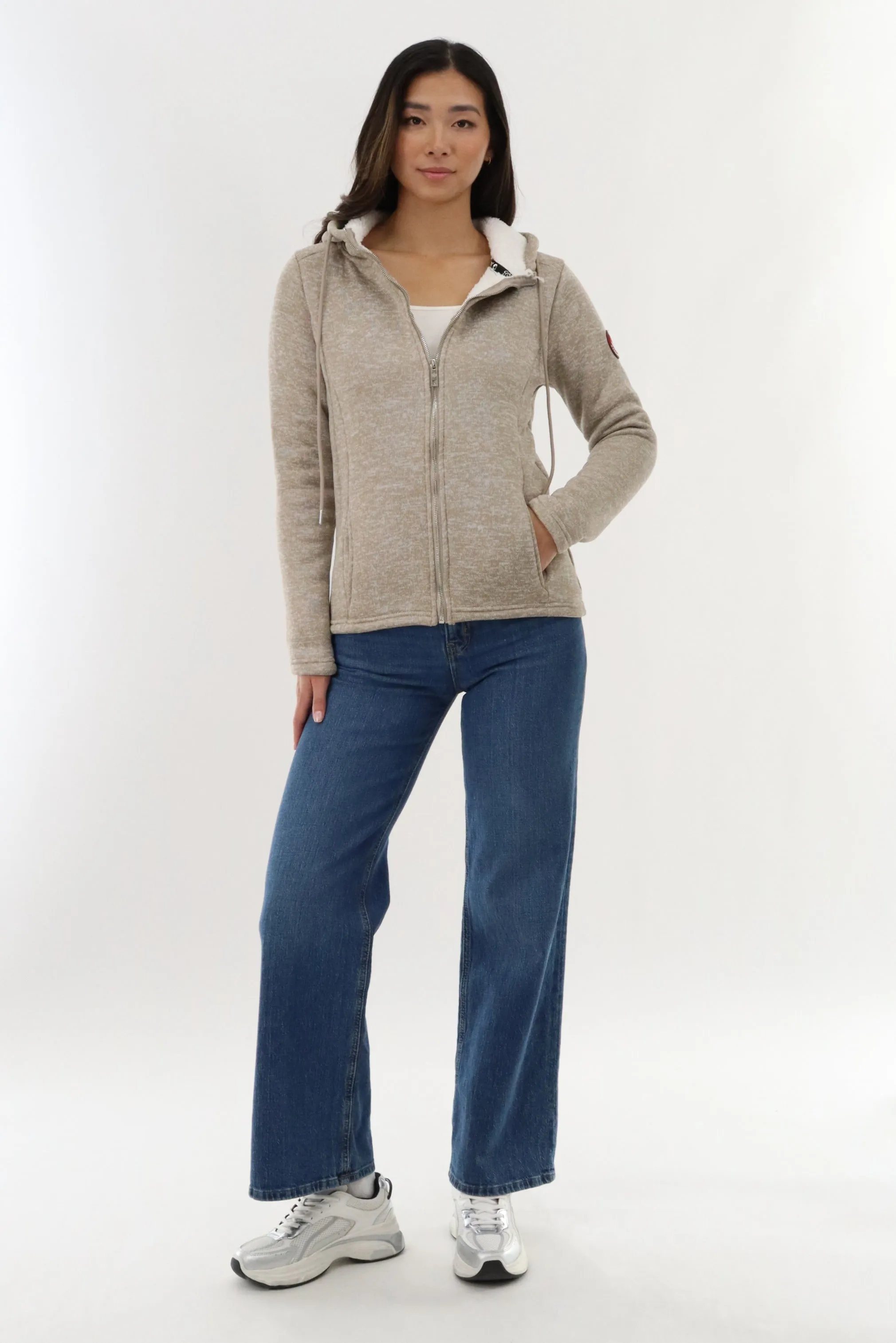 Canada Weather Gear Sherpa Lined Fleece Zip Up Hoodie - Beige sold by Fairweather product image thumbnail 5