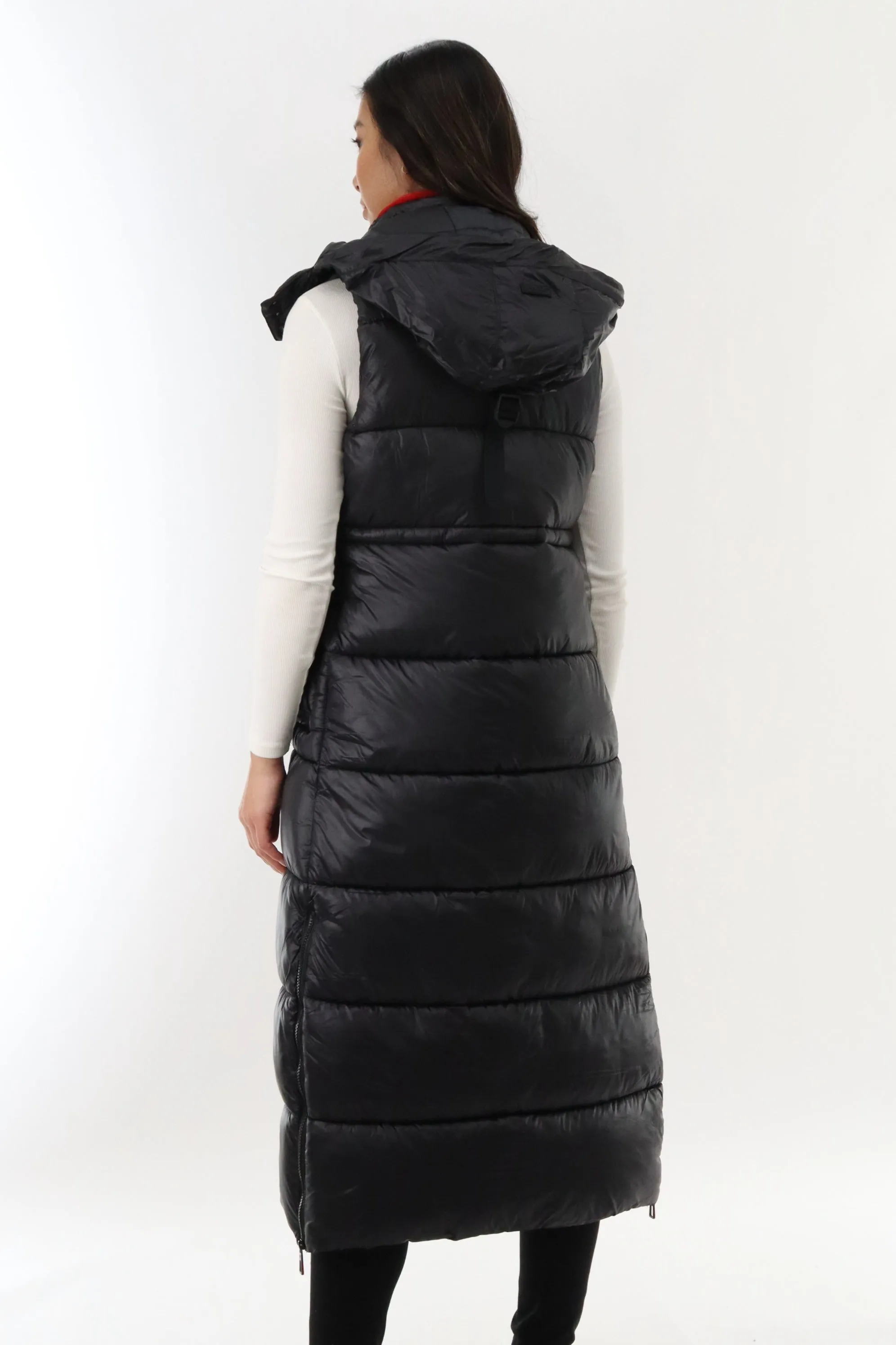 Canada Weather Gear Long Quilted Shiny Vest - Black sold by Fairweather product image thumbnail 3