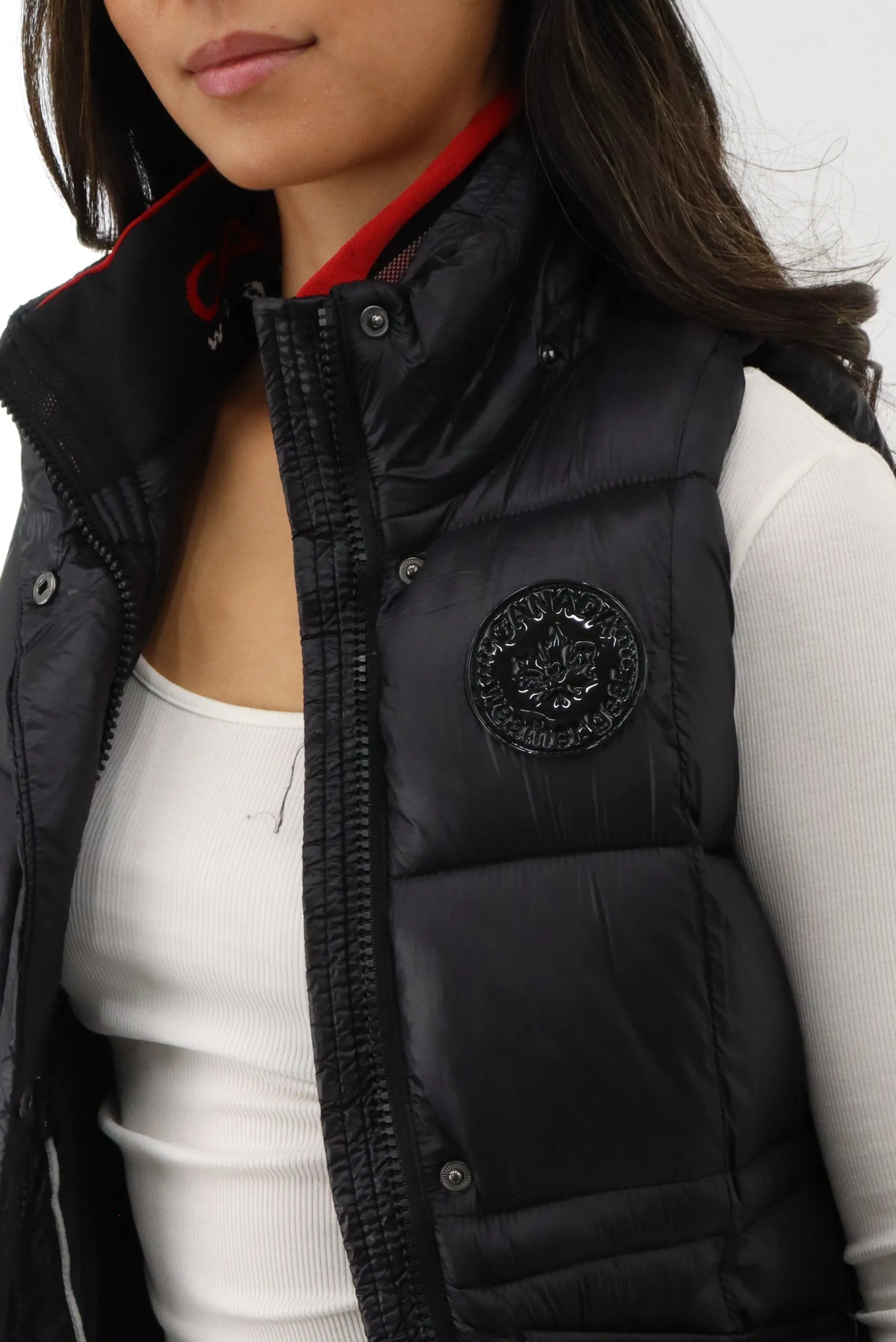 Canada Weather Gear Long Quilted Shiny Vest - Black sold by Fairweather product image thumbnail 4