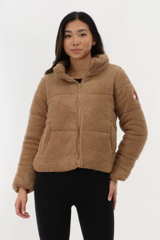 Canada Weather Gear Sherpa Bomber Jacket - Camel sold by Fairweather
