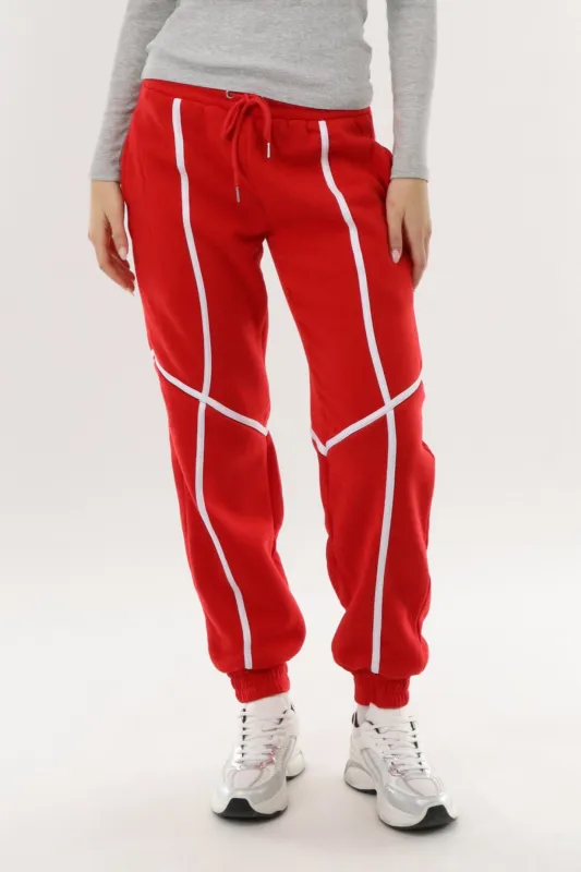 New Look Fleece Joggers - Red sold by Fairweather