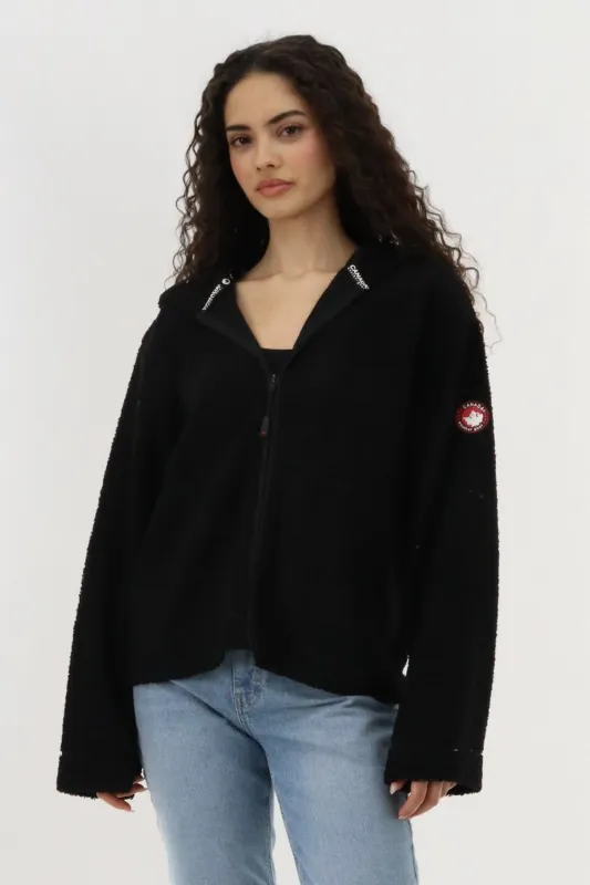 Canada Weather Gear Wide Sleeve Zip Up Hoodie - Black sold by Fairweather