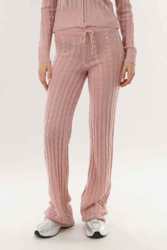 Runaway Bay Cable Knit Pants - Blush sold by Fairweather
