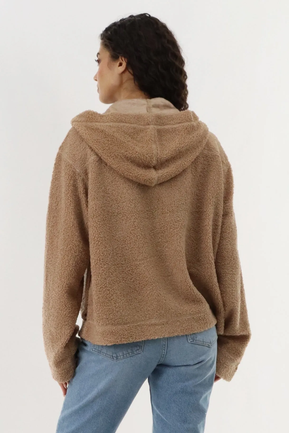 Canada Weather Gear Wide Sleeve Zip Up Hoodie - Camel sold by Fairweather product image thumbnail 3