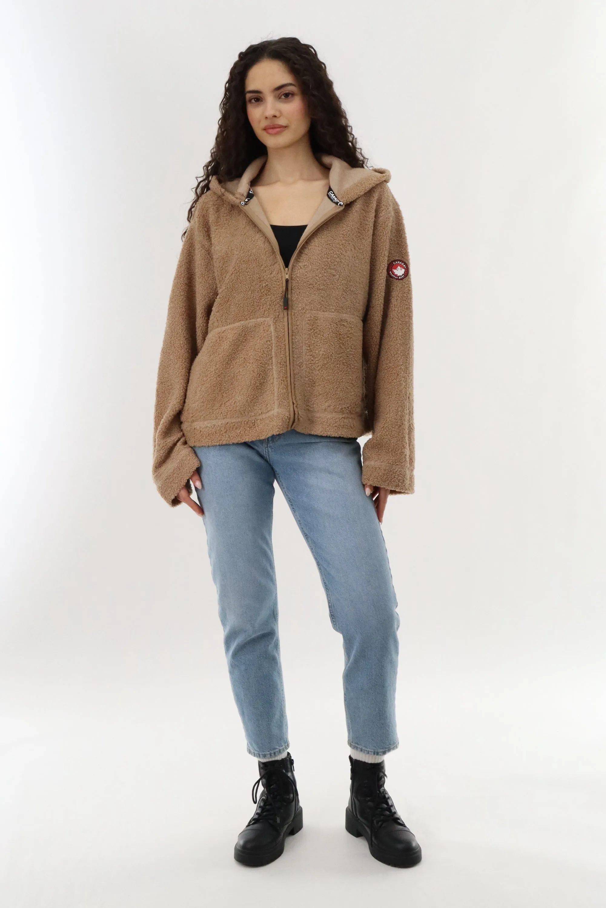 Canada Weather Gear Wide Sleeve Zip Up Hoodie - Camel sold by Fairweather product image thumbnail 5