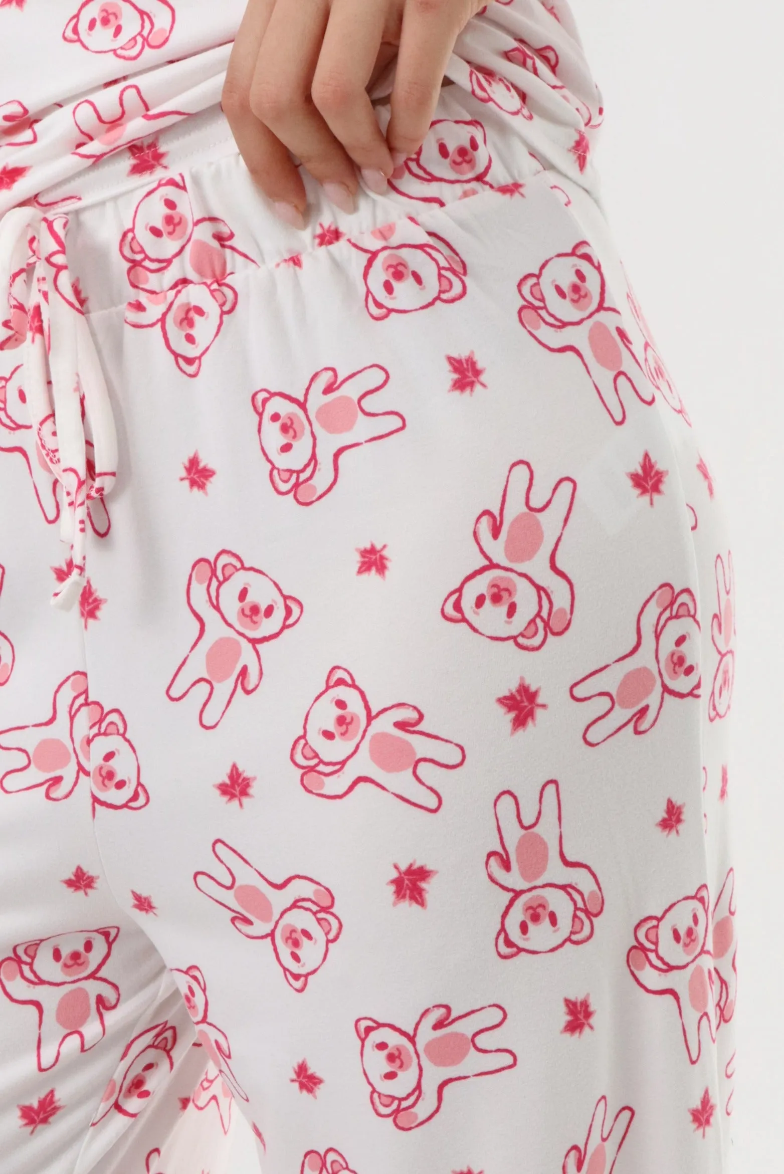 Canada Weather Gear Teddy Bear Pajama Pants - White sold by Fairweather product image thumbnail 4