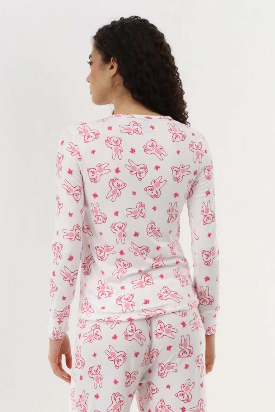 Teddy Bear Printed Pajama Top - White sold by Fairweather product image thumbnail 3