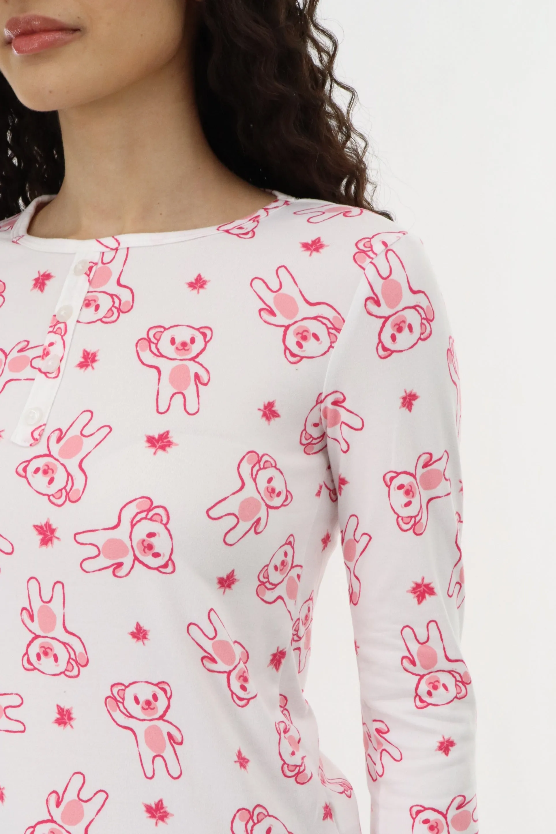 Teddy Bear Printed Pajama Top - White sold by Fairweather product image thumbnail 4