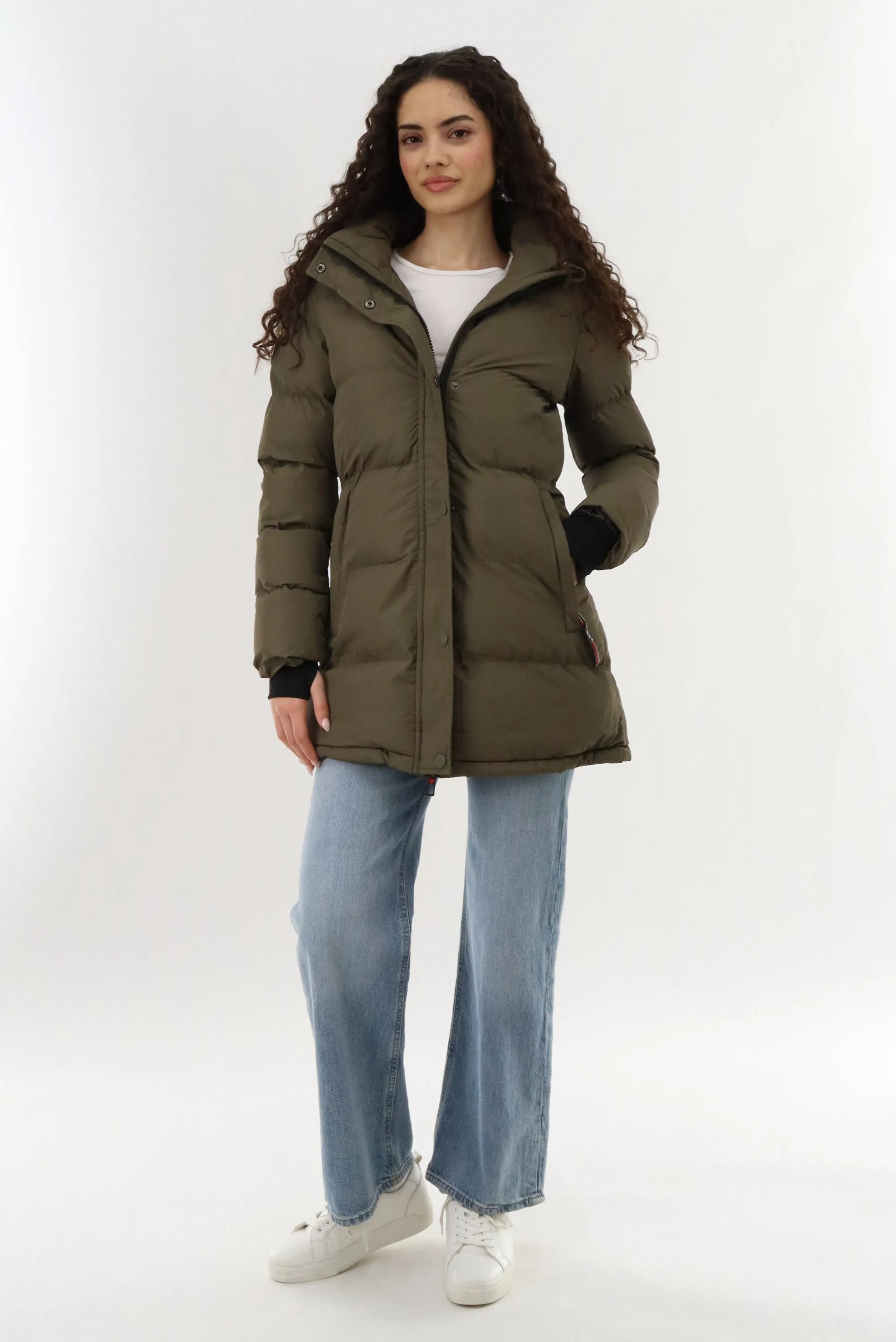 Canada Weather Gear Quilted Hip Length Parka Jacket - Green sold by Fairweather product image thumbnail 5