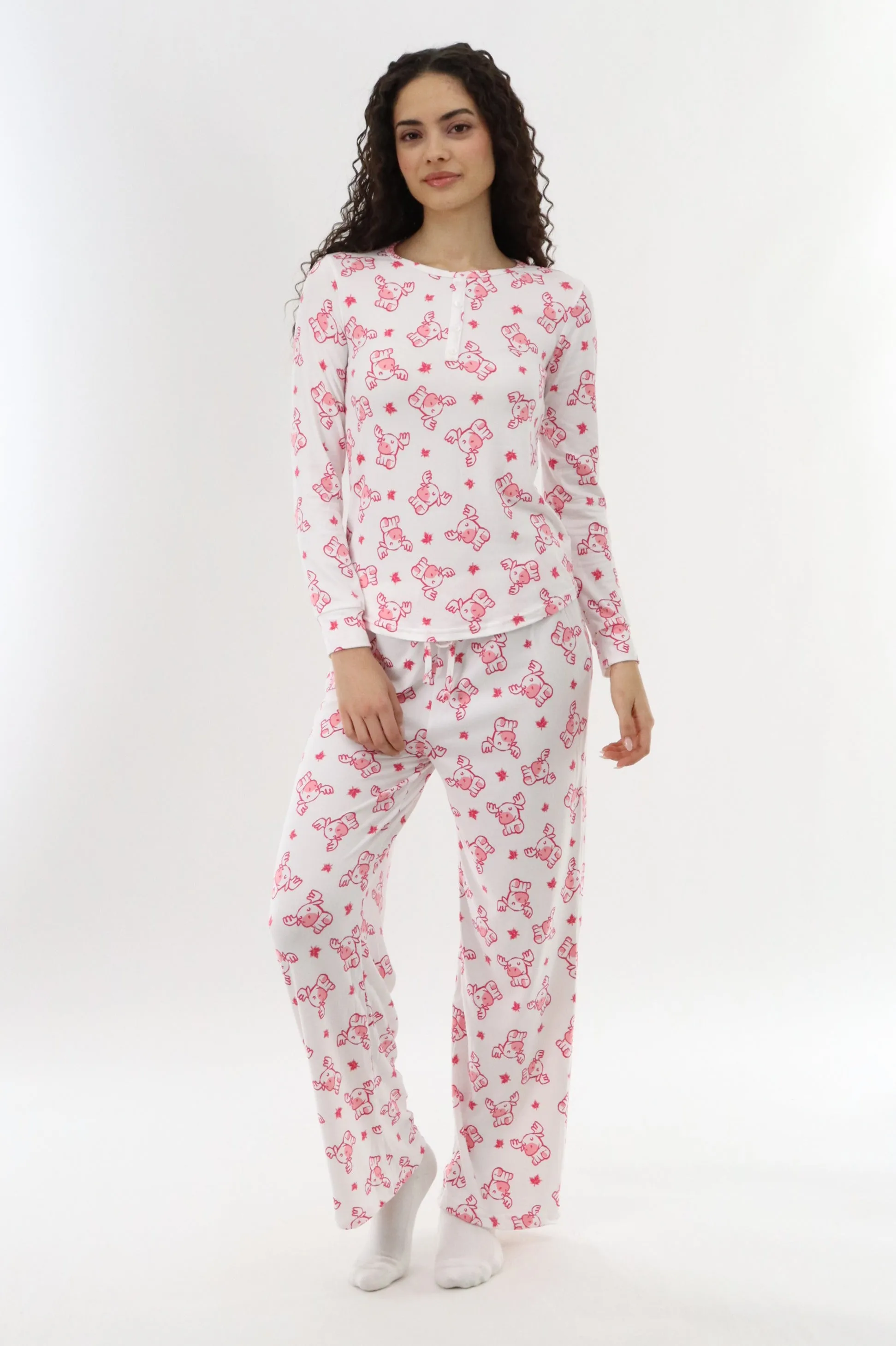 Long Printed Pajama Pants - White sold by Fairweather product image thumbnail 5