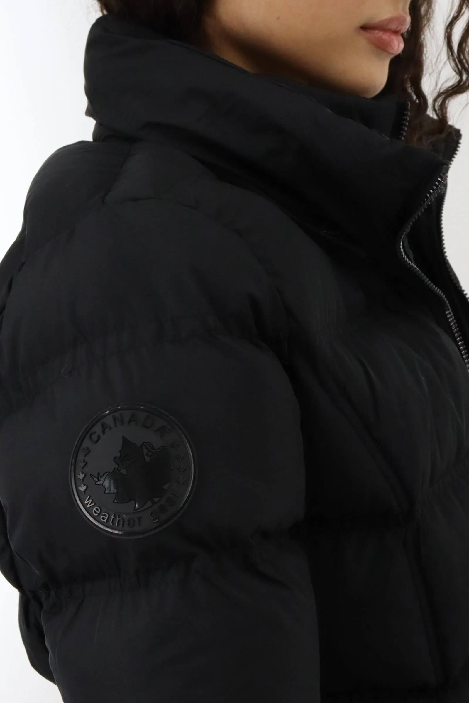 Canada Weather Gear Double Zip Hooded Parka Jacket - Black sold by Fairweather product image thumbnail 4