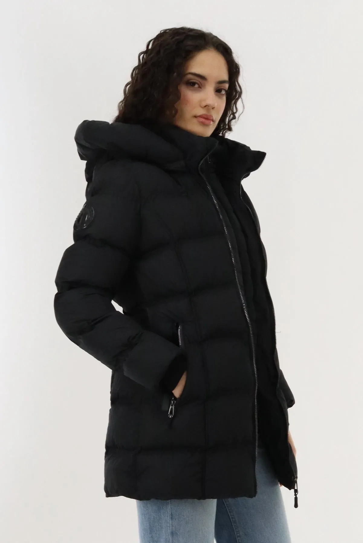 Canada Weather Gear Double Zip Hooded Parka Jacket - Black sold by Fairweather product image thumbnail 2