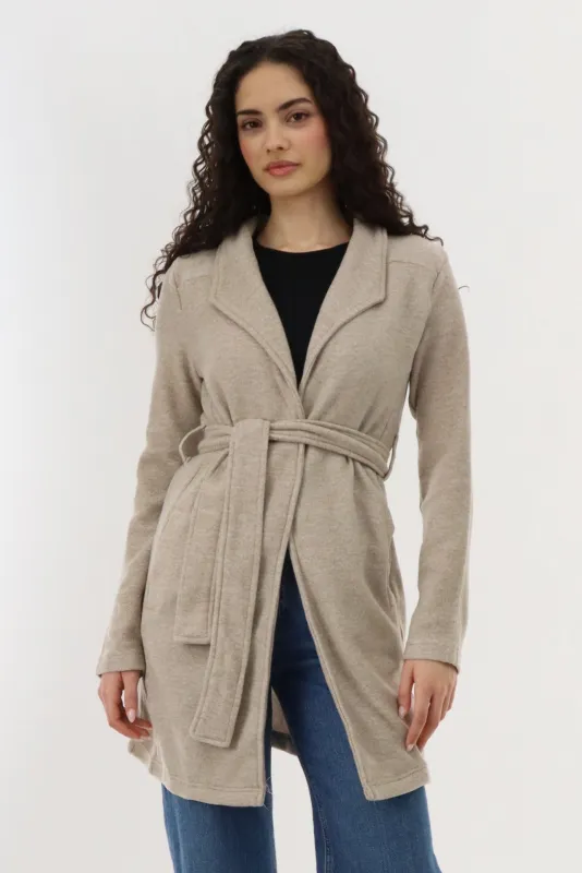 Canada Weather Gear Fleece Wrap Lightweight Jacket - Beige sold by Fairweather