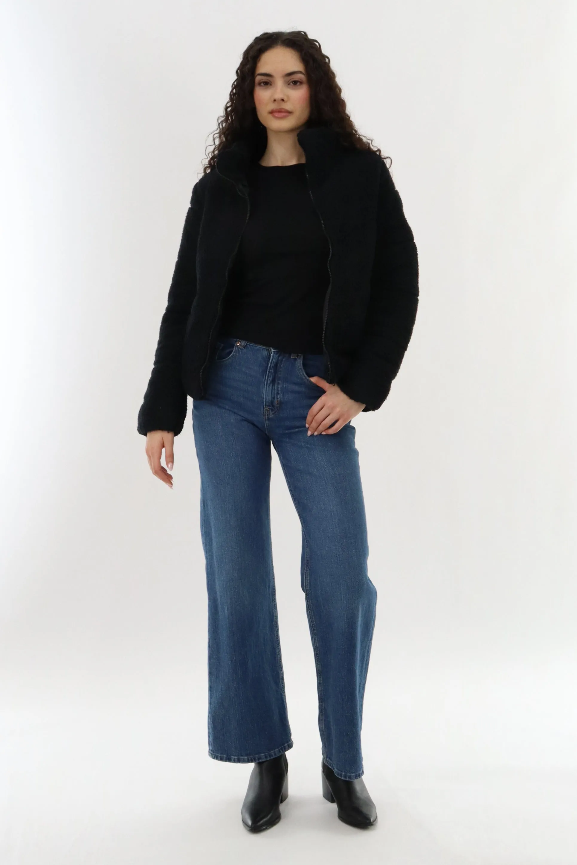 Sherpa Bomber Jacket - Black sold by Fairweather product image thumbnail 5