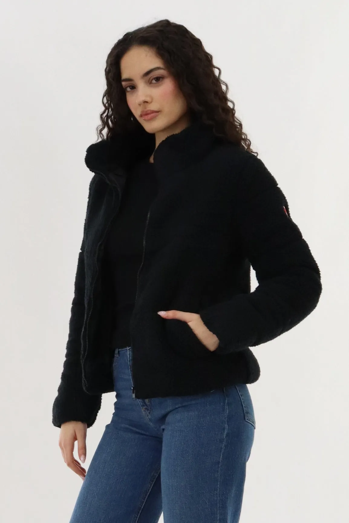 Sherpa Bomber Jacket - Black sold by Fairweather product image thumbnail 2