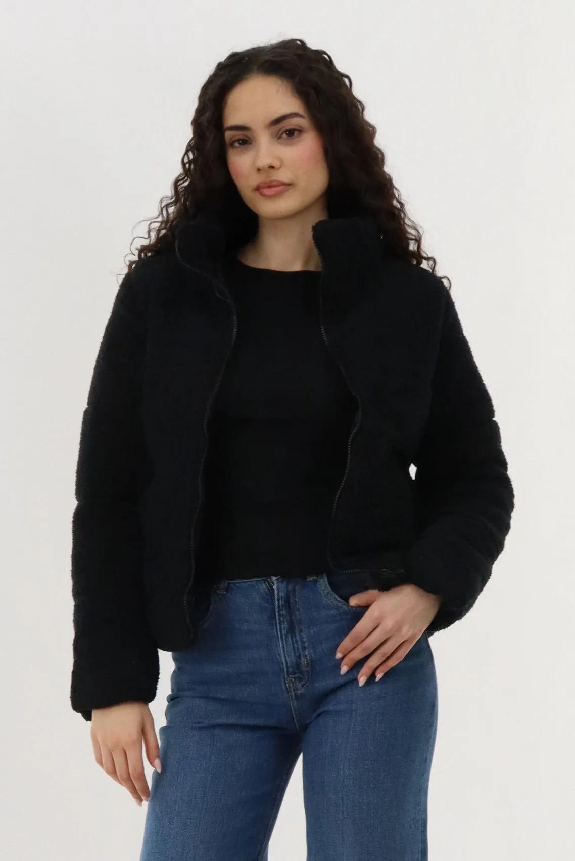 Sherpa Bomber Jacket - Black sold by Fairweather
