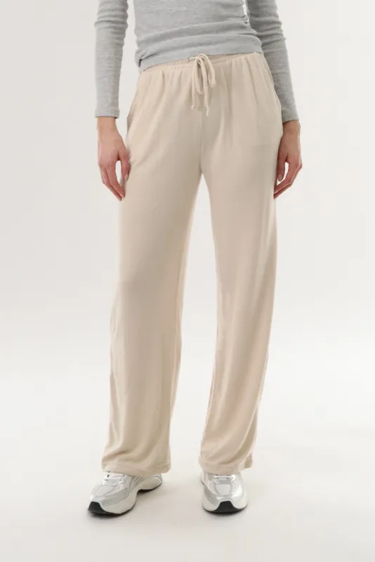 International INC Company Wide Leg Sweatpants - Cream sold by Fairweather