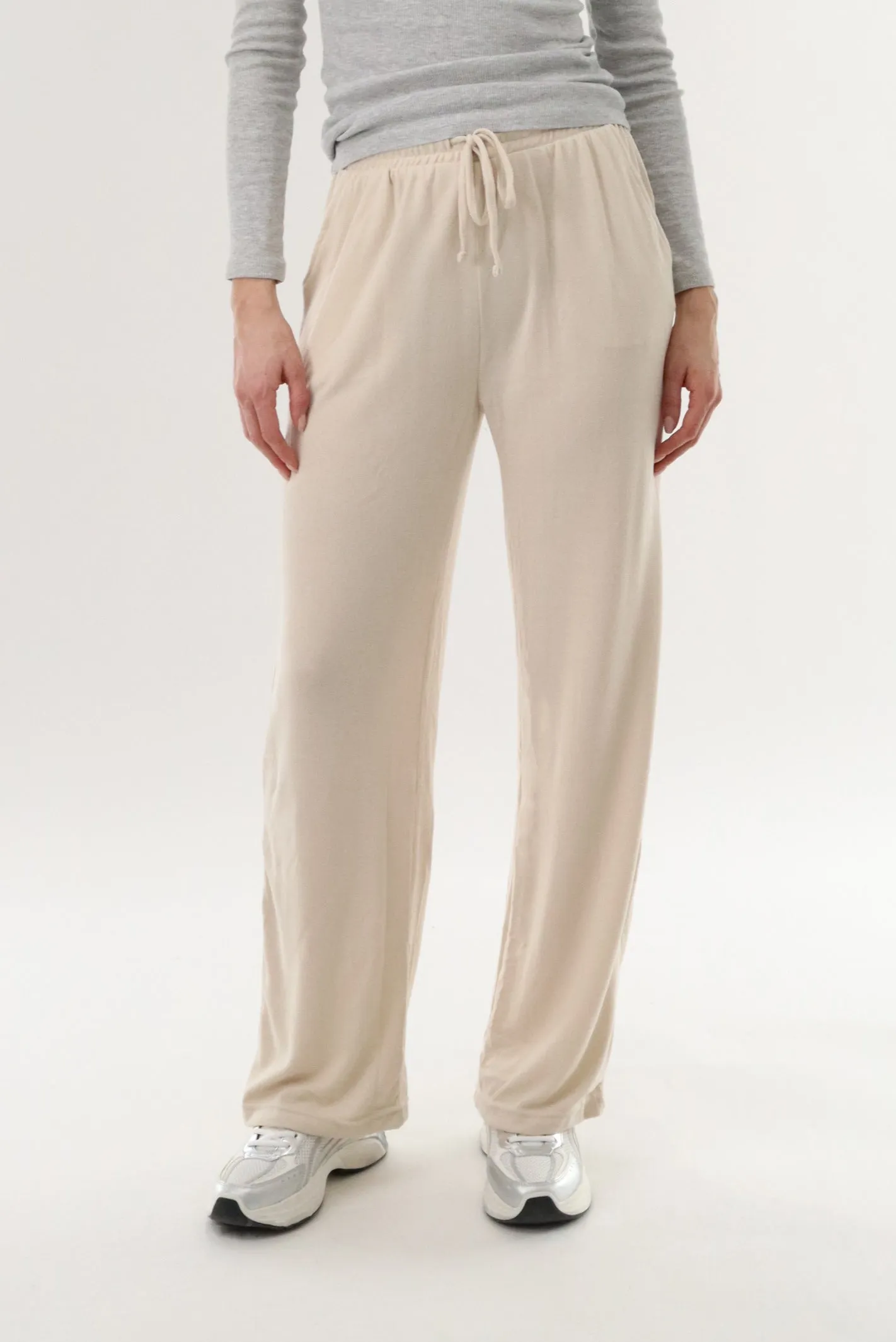 Wide Leg Sweatpants - Cream sold by Fairweather