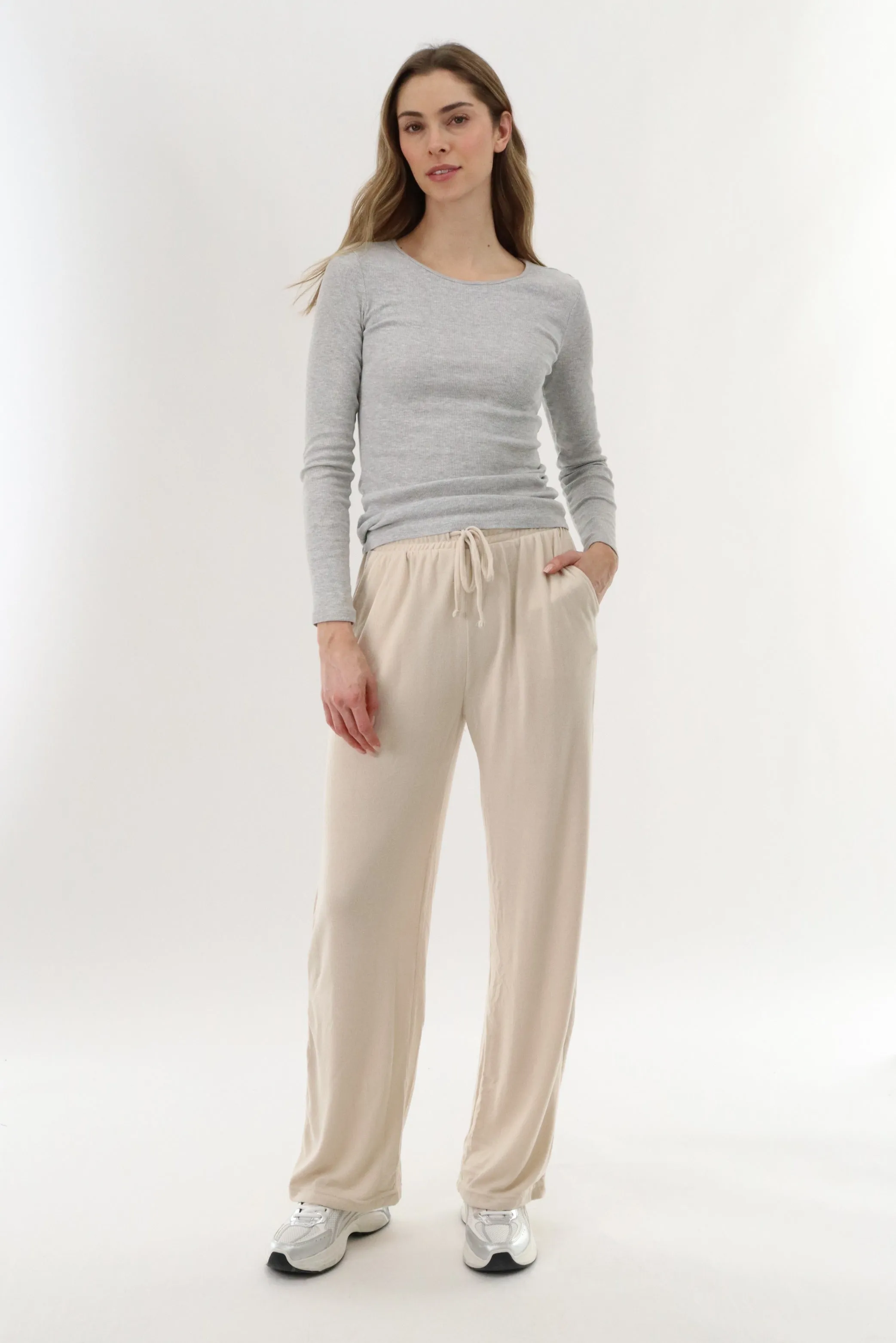 Wide Leg Sweatpants - Cream sold by Fairweather product image thumbnail 5