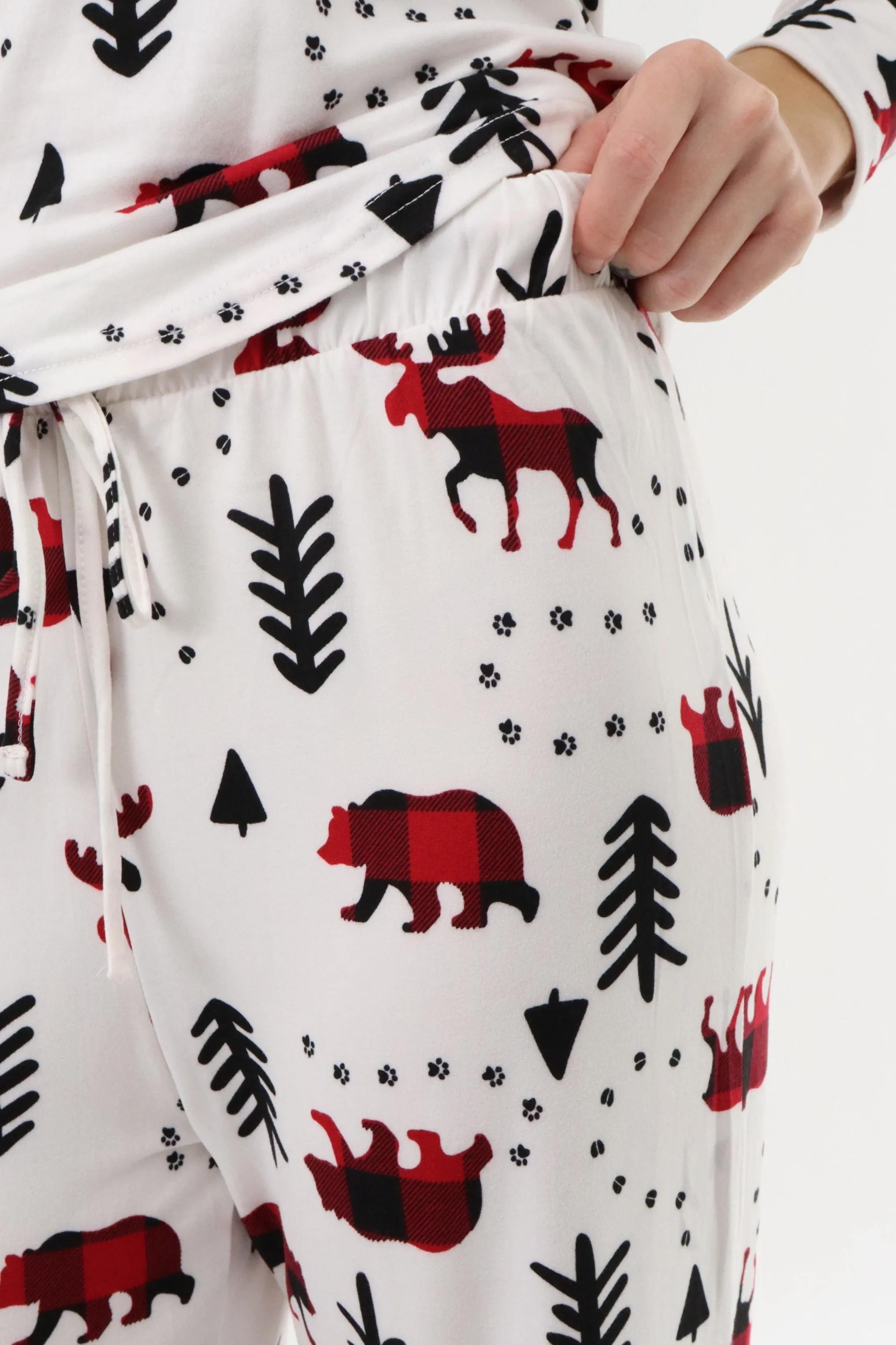 Canada Weather Gear Wide Leg Festive Pajama Pants - White sold by Fairweather product image thumbnail 4