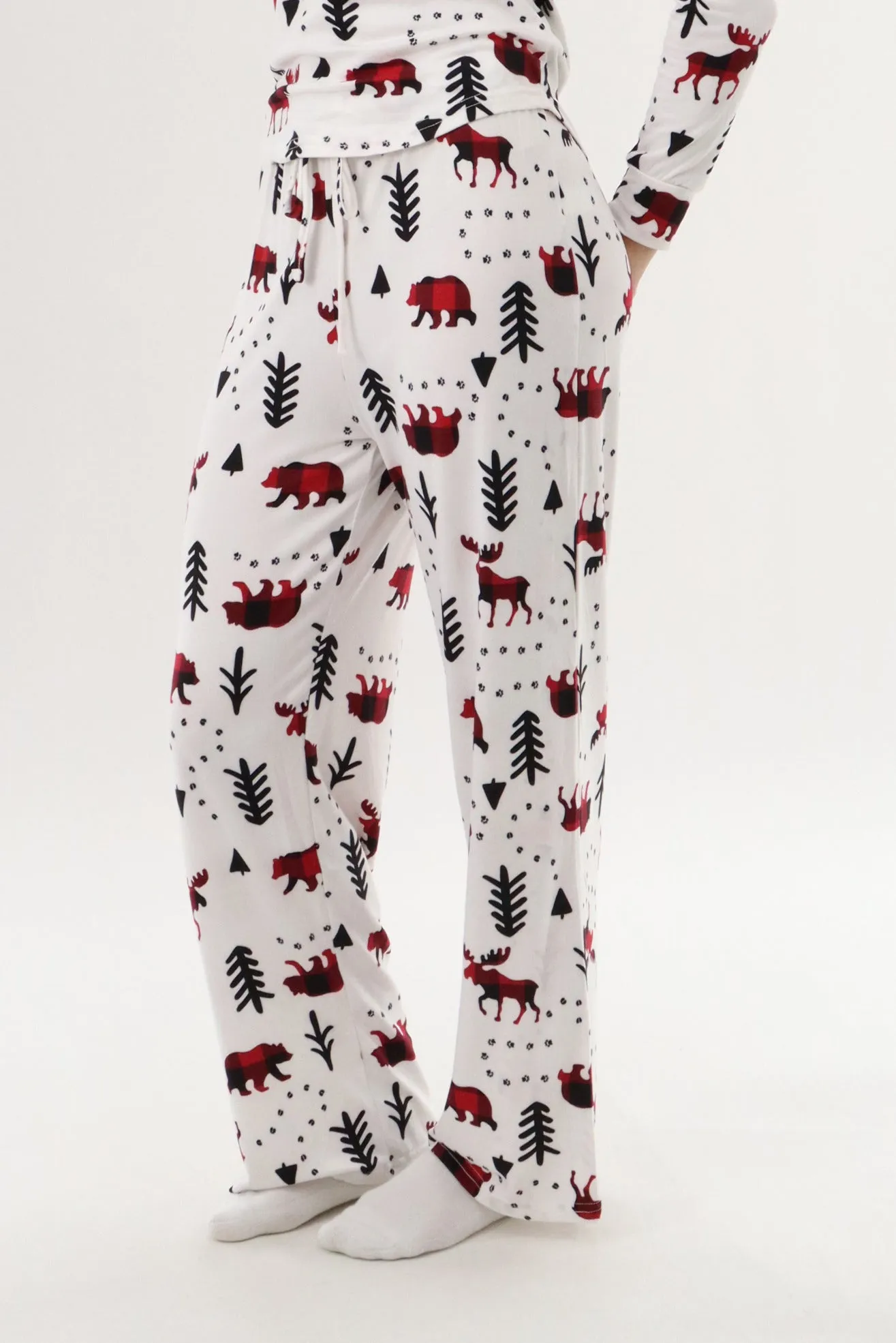 Canada Weather Gear Wide Leg Festive Pajama Pants - White sold by Fairweather product image thumbnail 2
