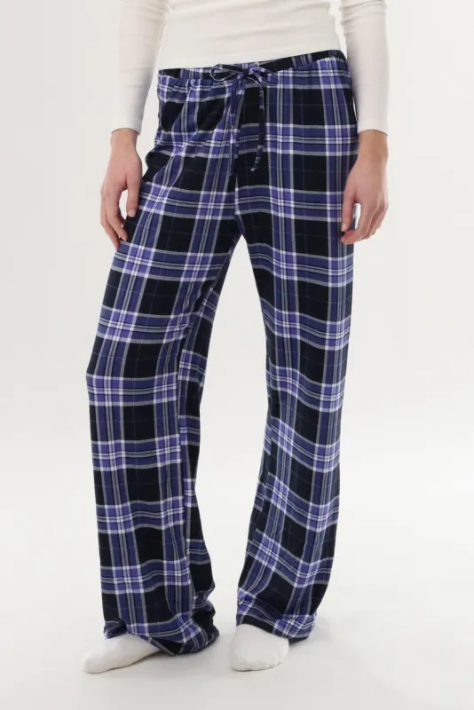 Canada Weather Gear Wide Leg Plaid Pajama Pants - Purple sold by Fairweather