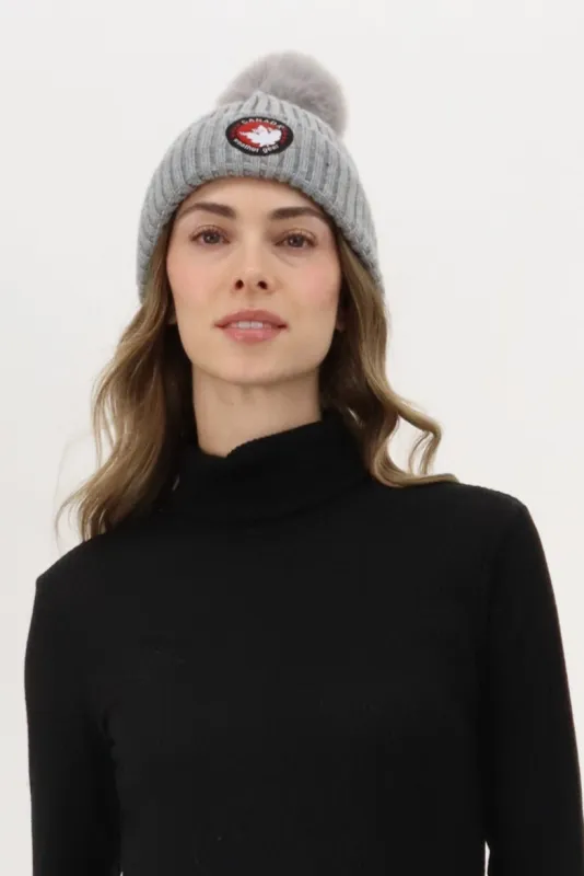 Canada Weather Gear Gloves and Pom Pom Hat - Grey sold by Fairweather