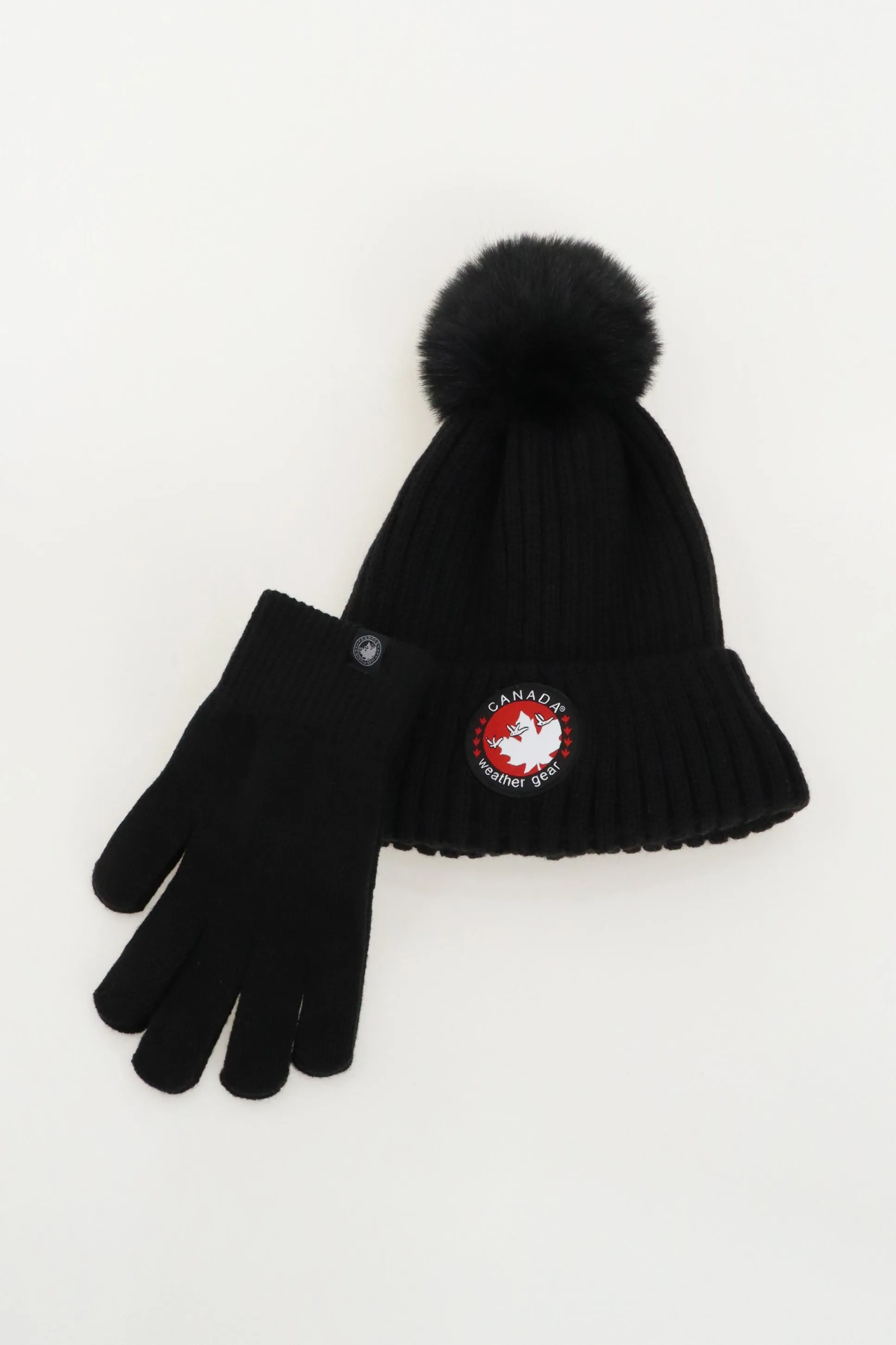 Gloves and Pom Pom Hat - Black sold by Fairweather product image thumbnail 4