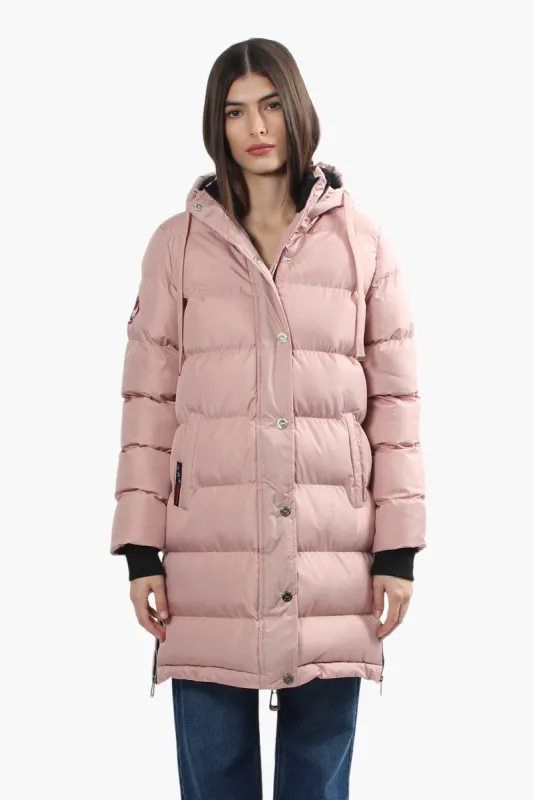 Canada Weather Gear Side Zip Puffer Parka Jacket - Pink sold by Fairweather