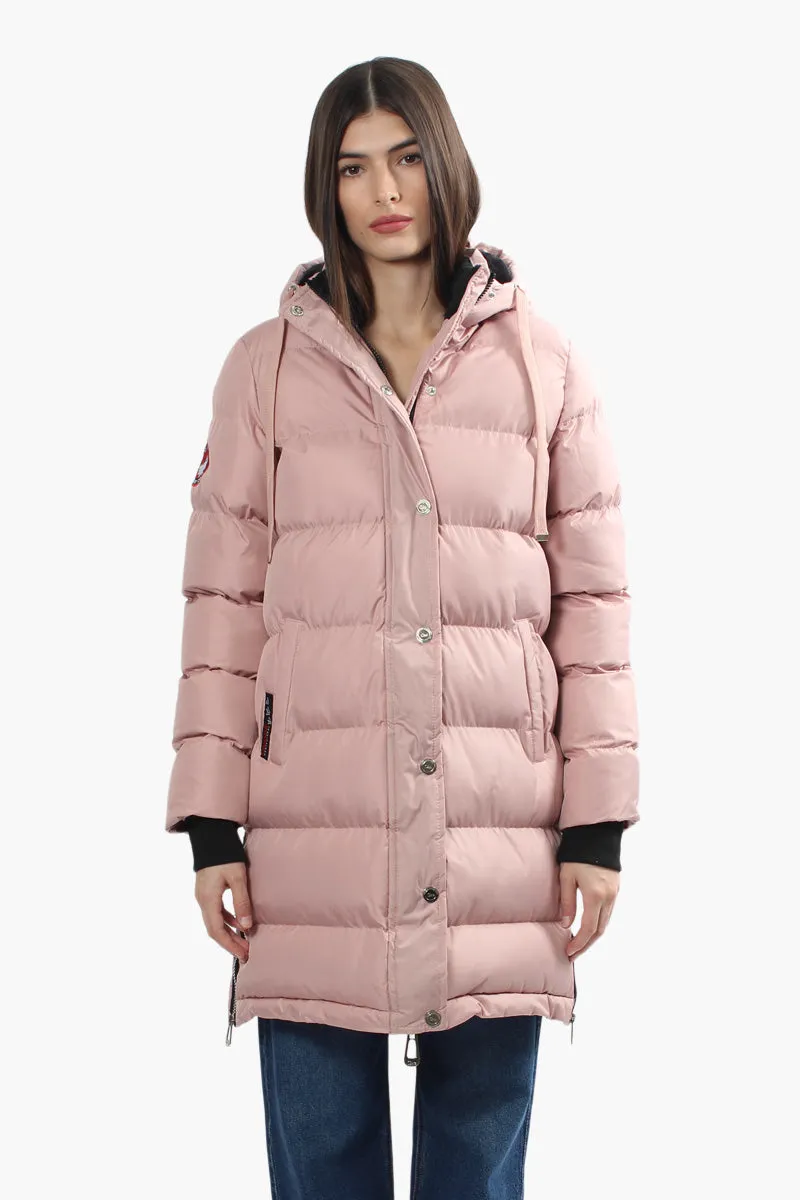 Canada Weather Gear Side Zip Puffer Parka Jacket - Pink sold by Fairweather