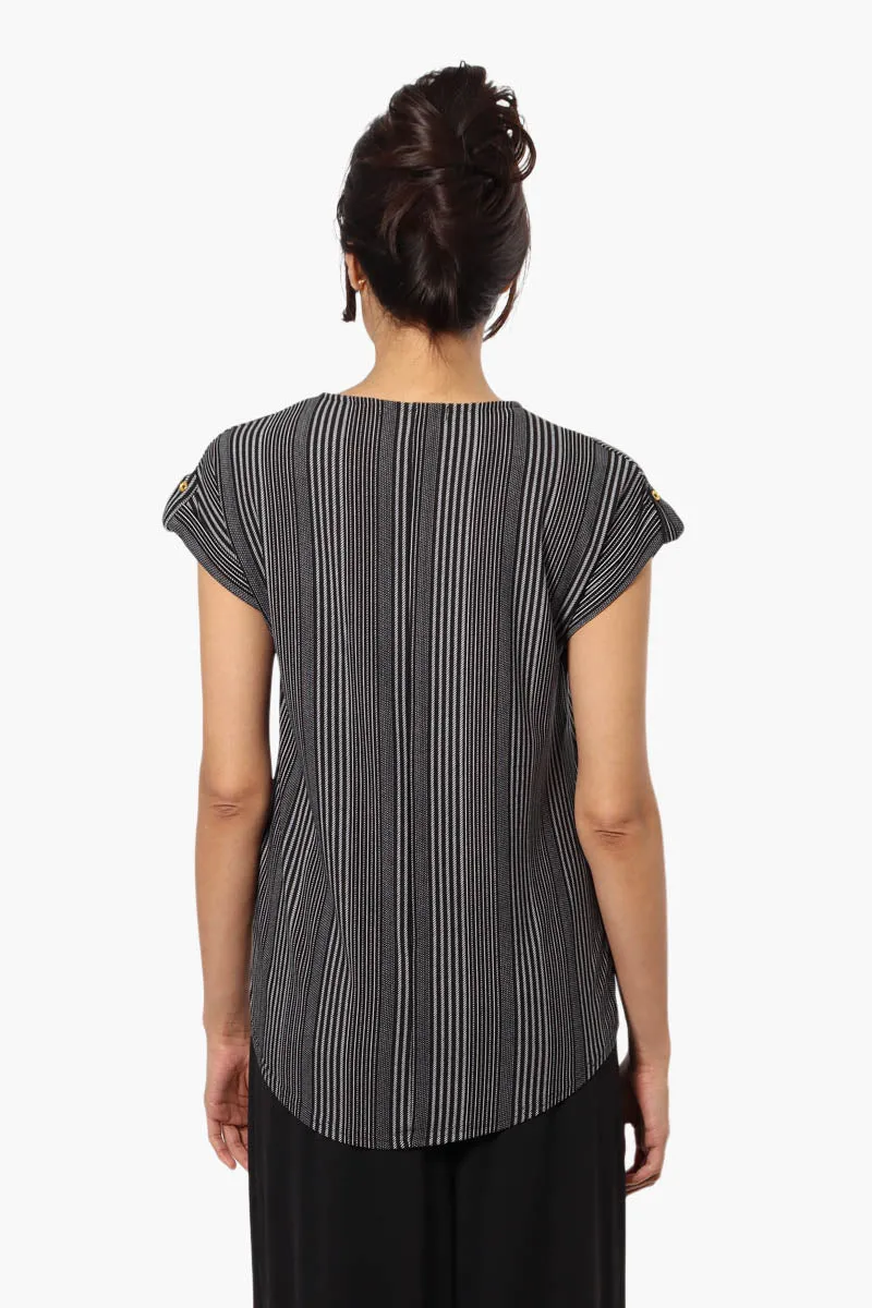Beechers Brook Striped Front Zip Tee - Black sold by Fairweather product image thumbnail 4
