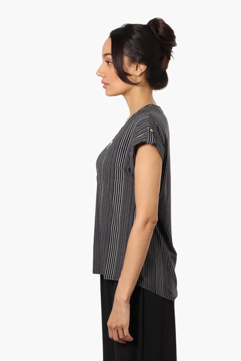 Beechers Brook Striped Front Zip Tee - Black sold by Fairweather product image thumbnail 3